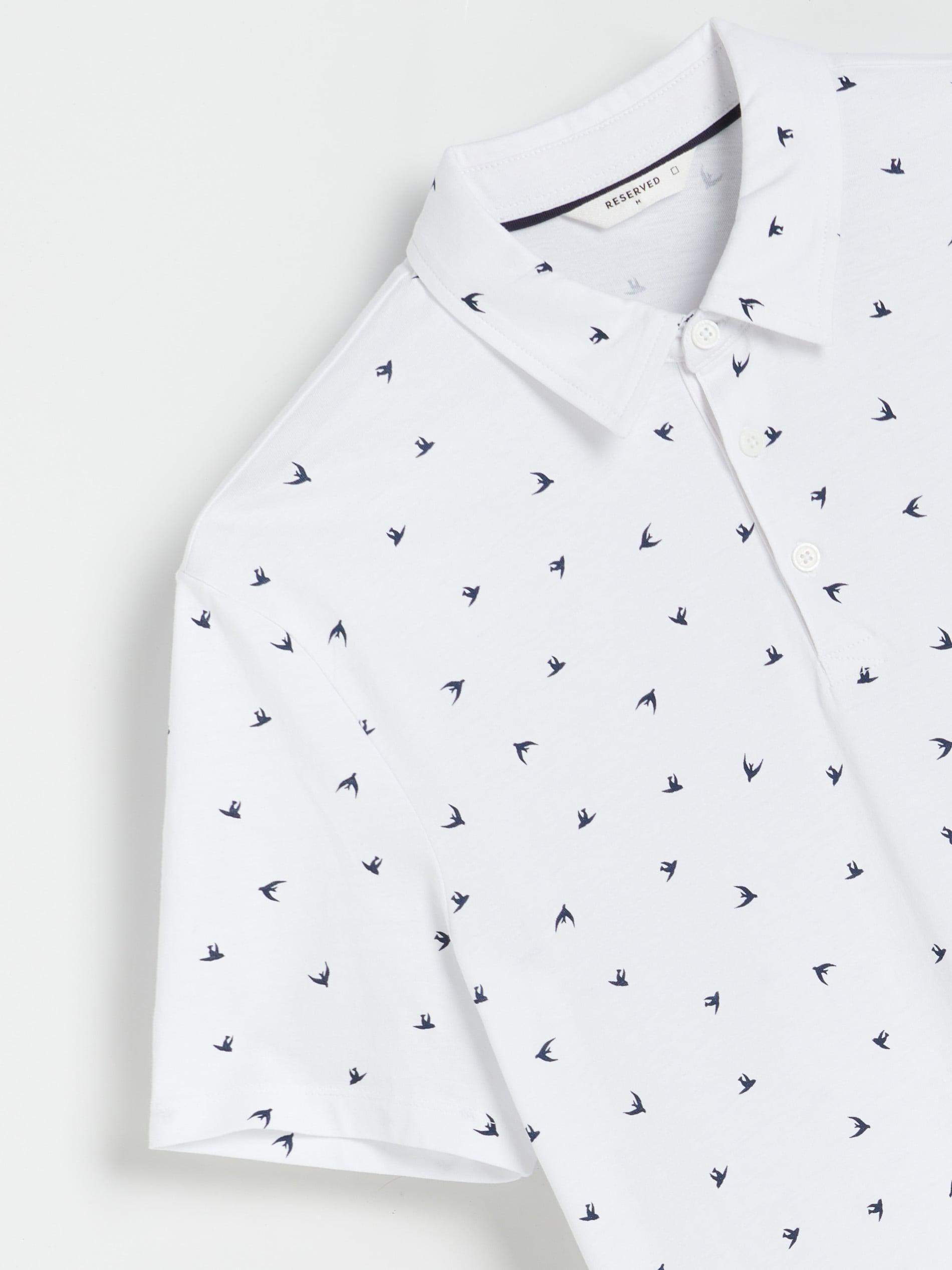 White Regular fit polo shirt, , large image number 3