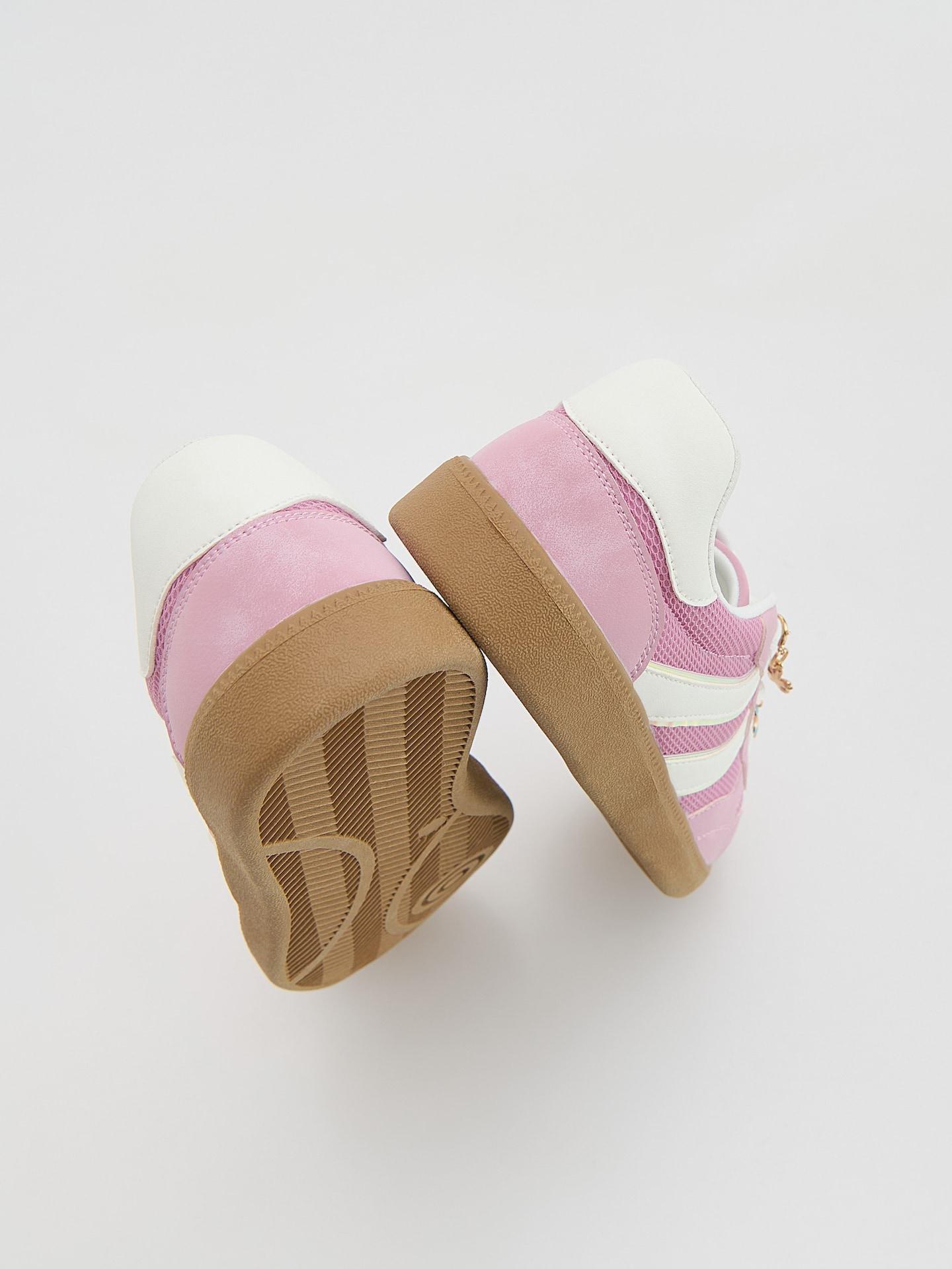 Pink Combined Materials Trainers, Pink, large image number 3
