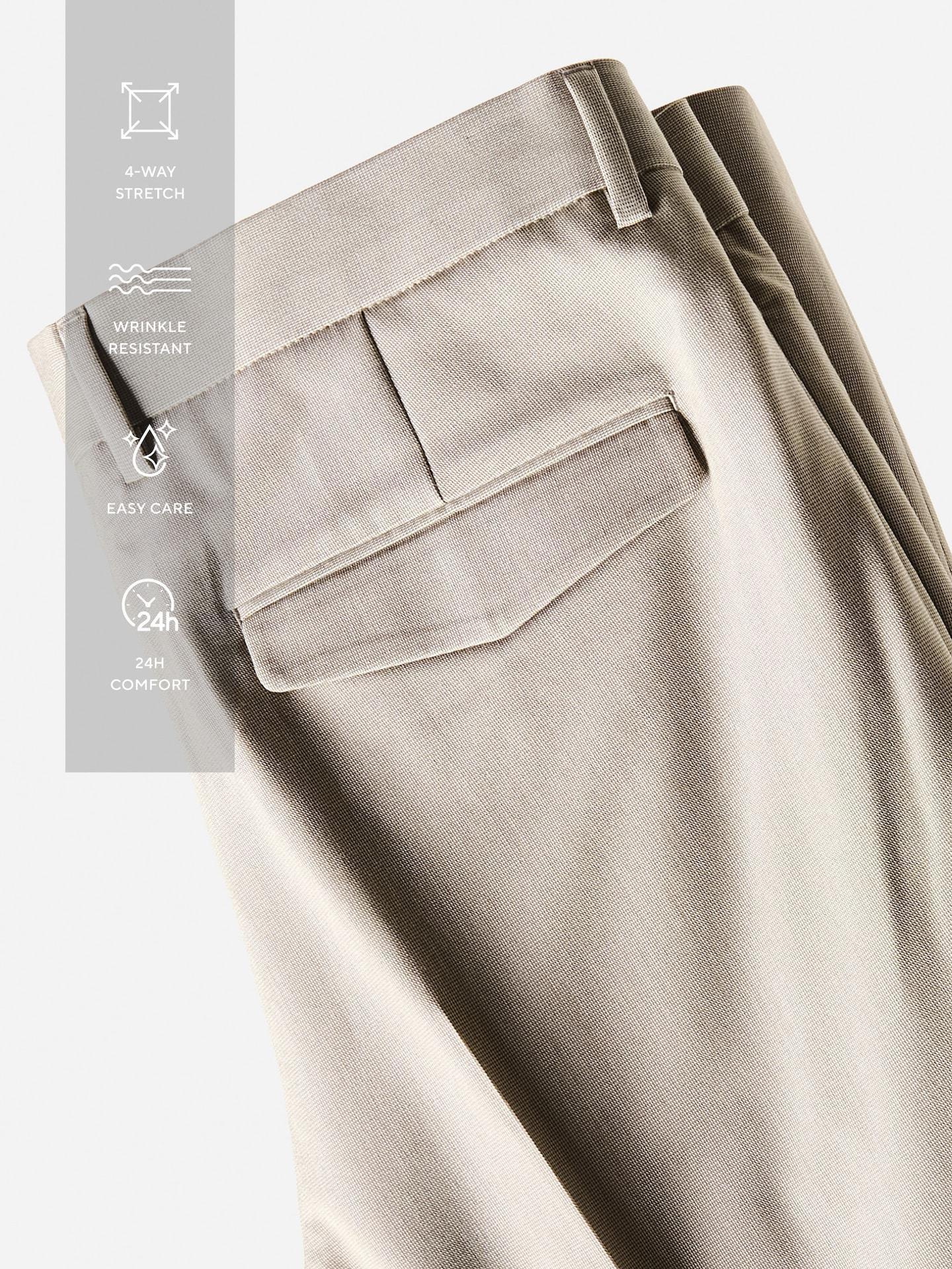 Beige Pressed Crease Chino Slim Trousers, Beige, large image number 4