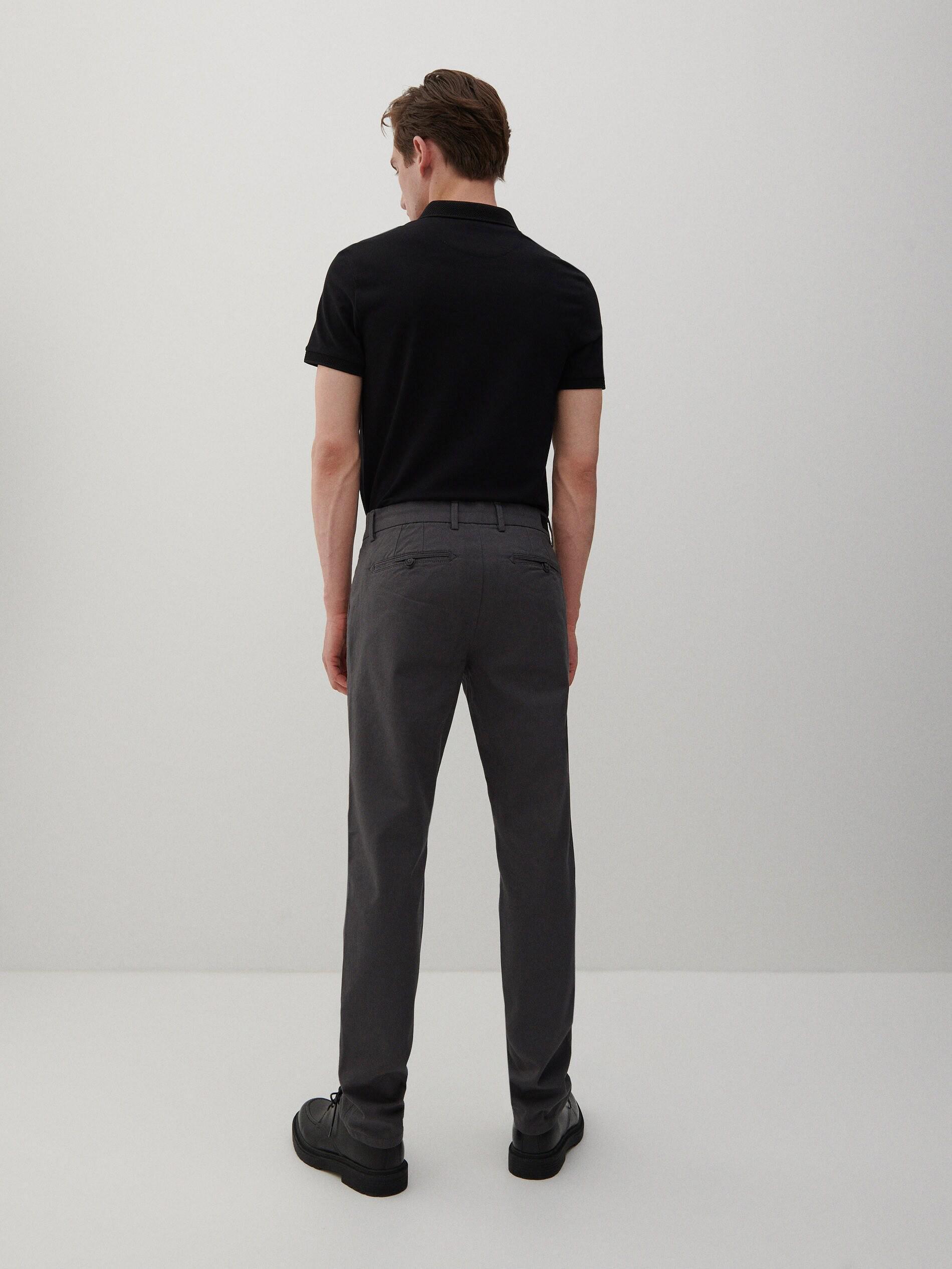 Reserved - Grey Cotton Chinos, Men