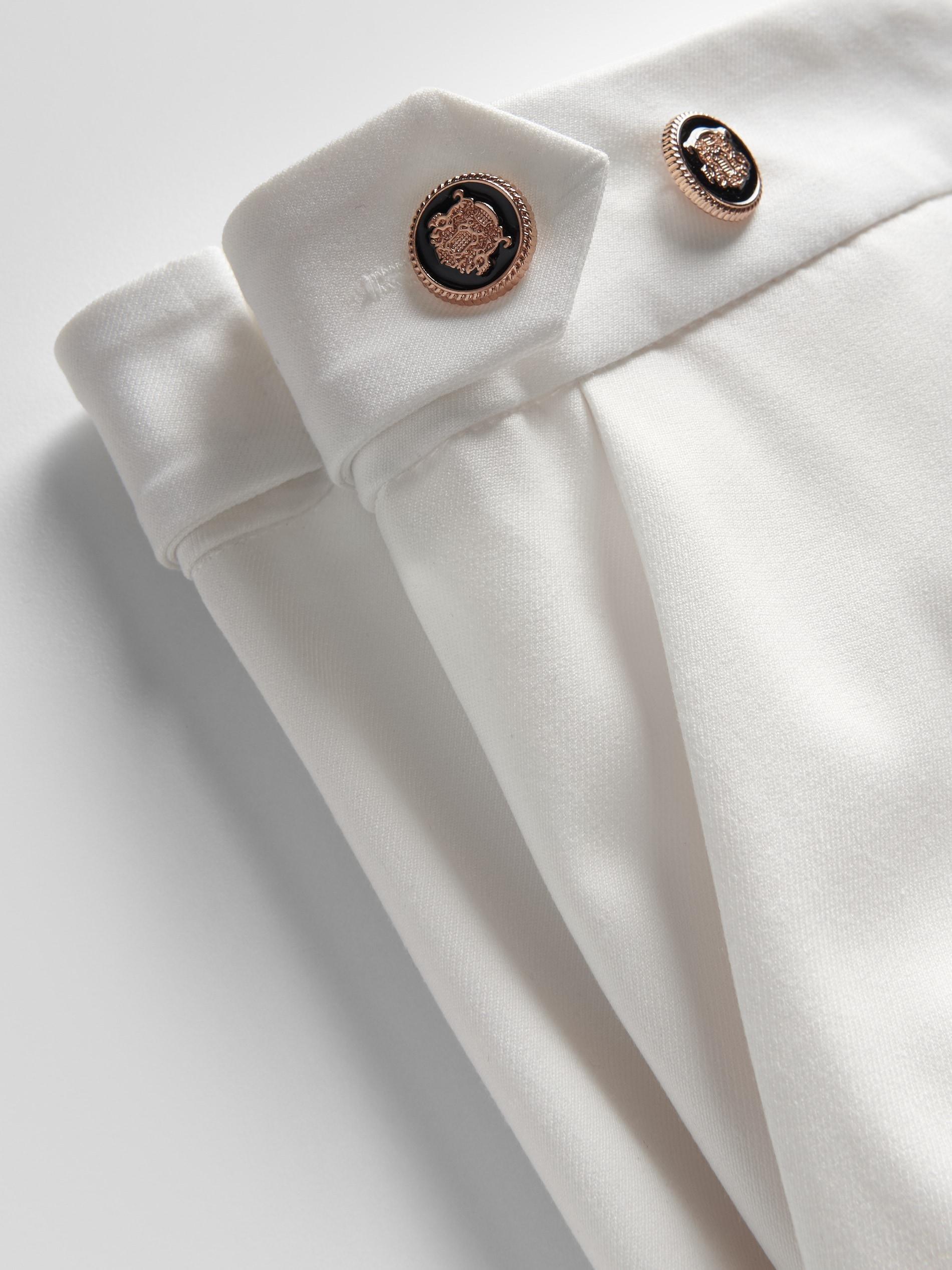 White Viscose Blend Trousers, , large image number 6
