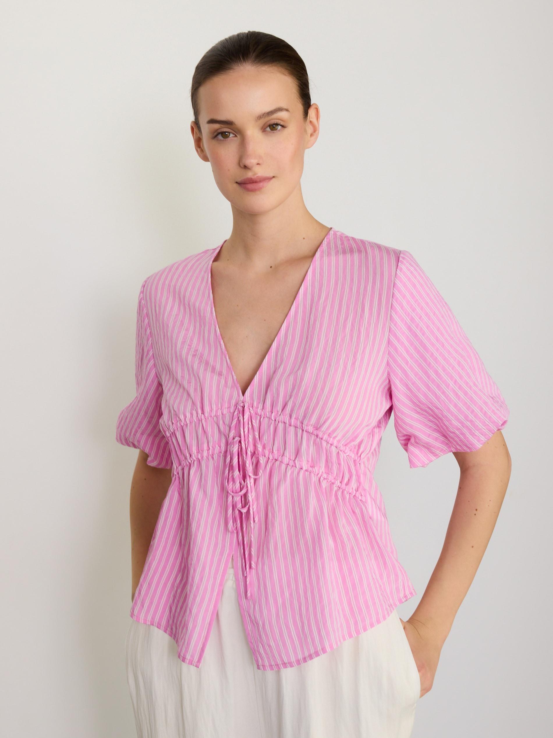 Pink Striped Top, Pink, large image number 0