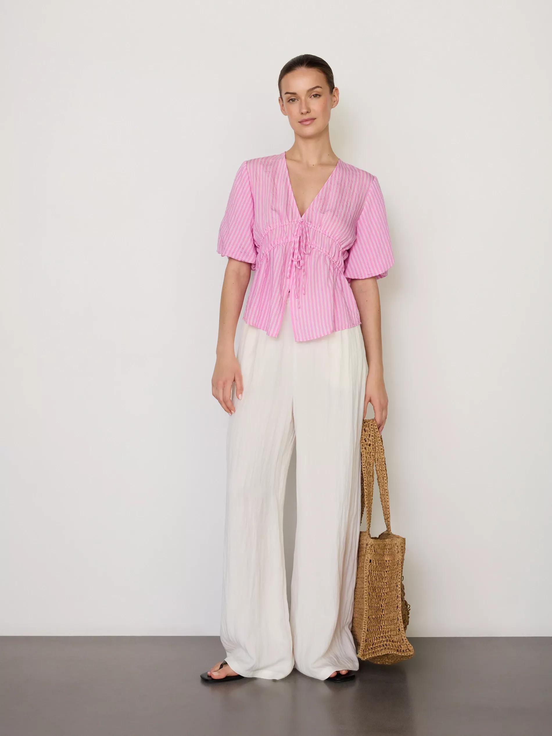 Pink Striped Top, Pink, large image number 3