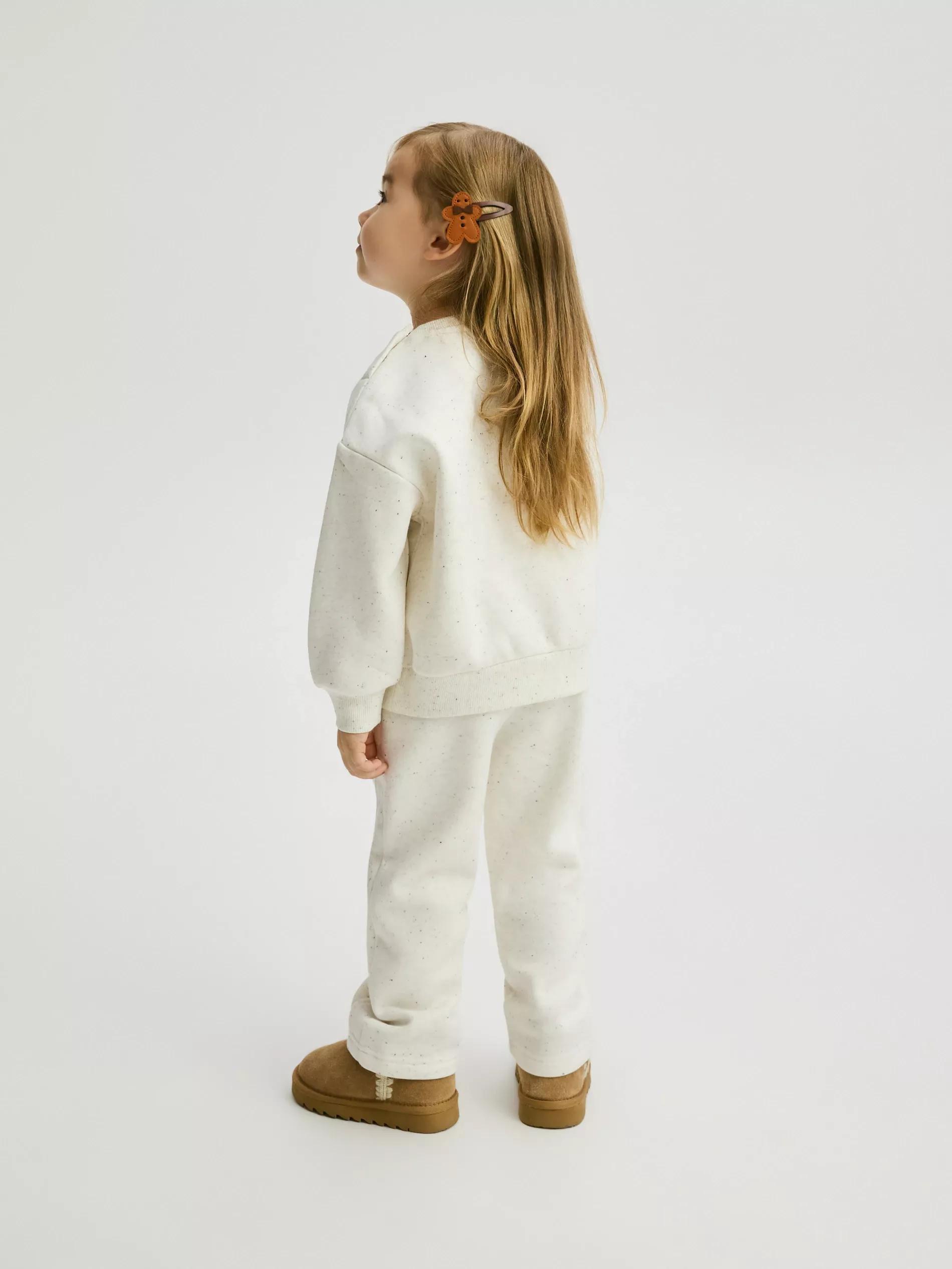 Cream Sweatshirt With Christmas Appliqu&eacute;, Ivory, large image number 7