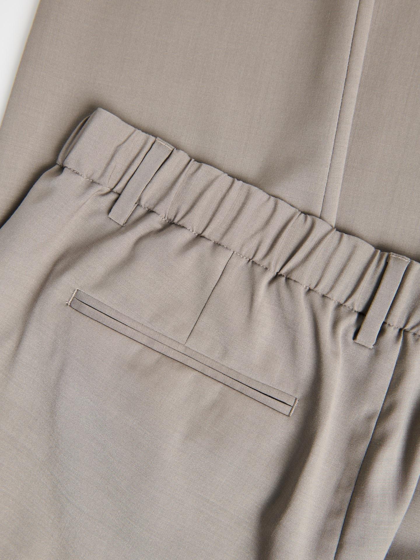 Brown Chino Carrot Trousers With Wool, 7401_84M, large image number 4