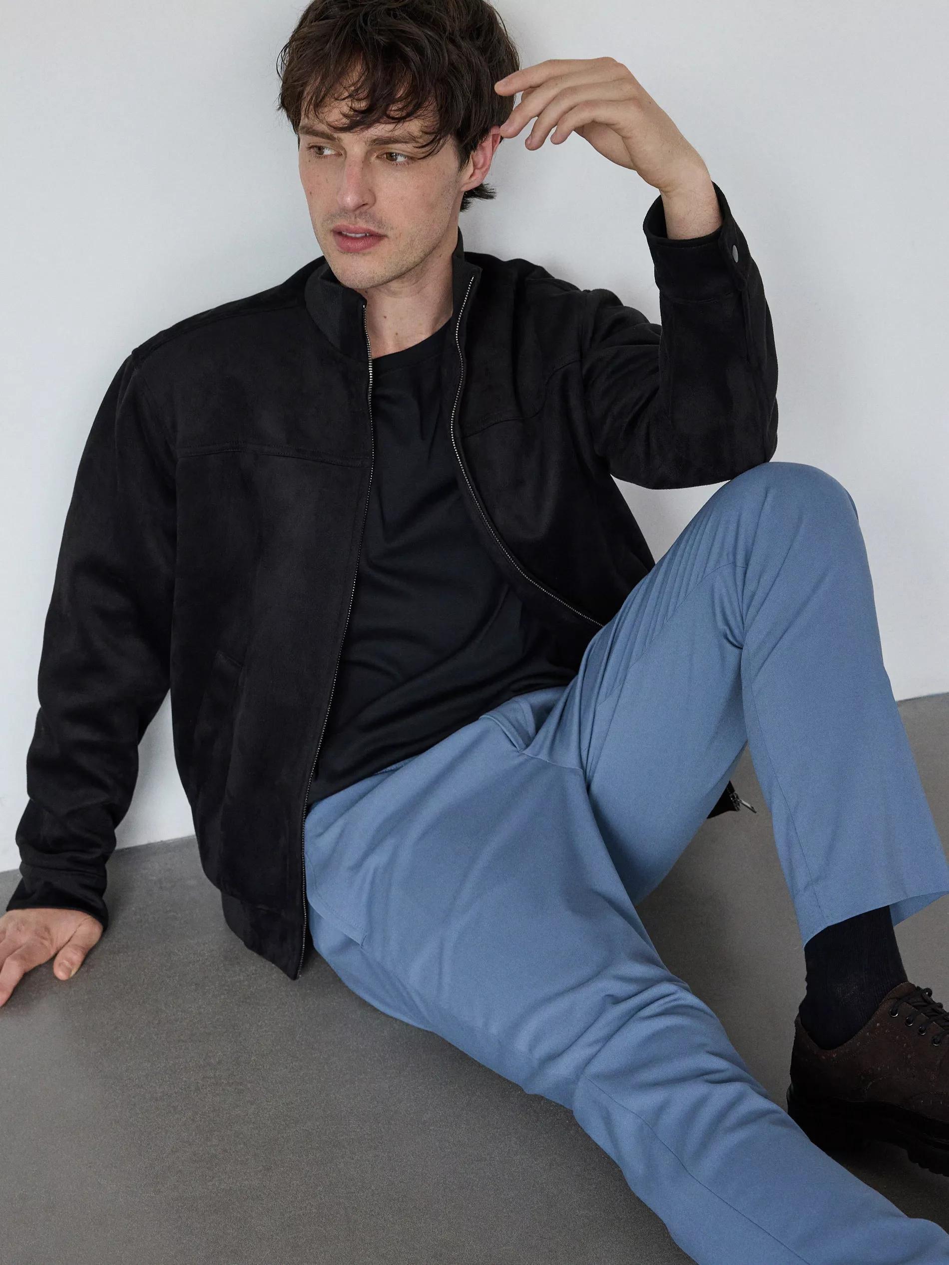 Blue Joggers With Tie Up Waist, , large image number 5