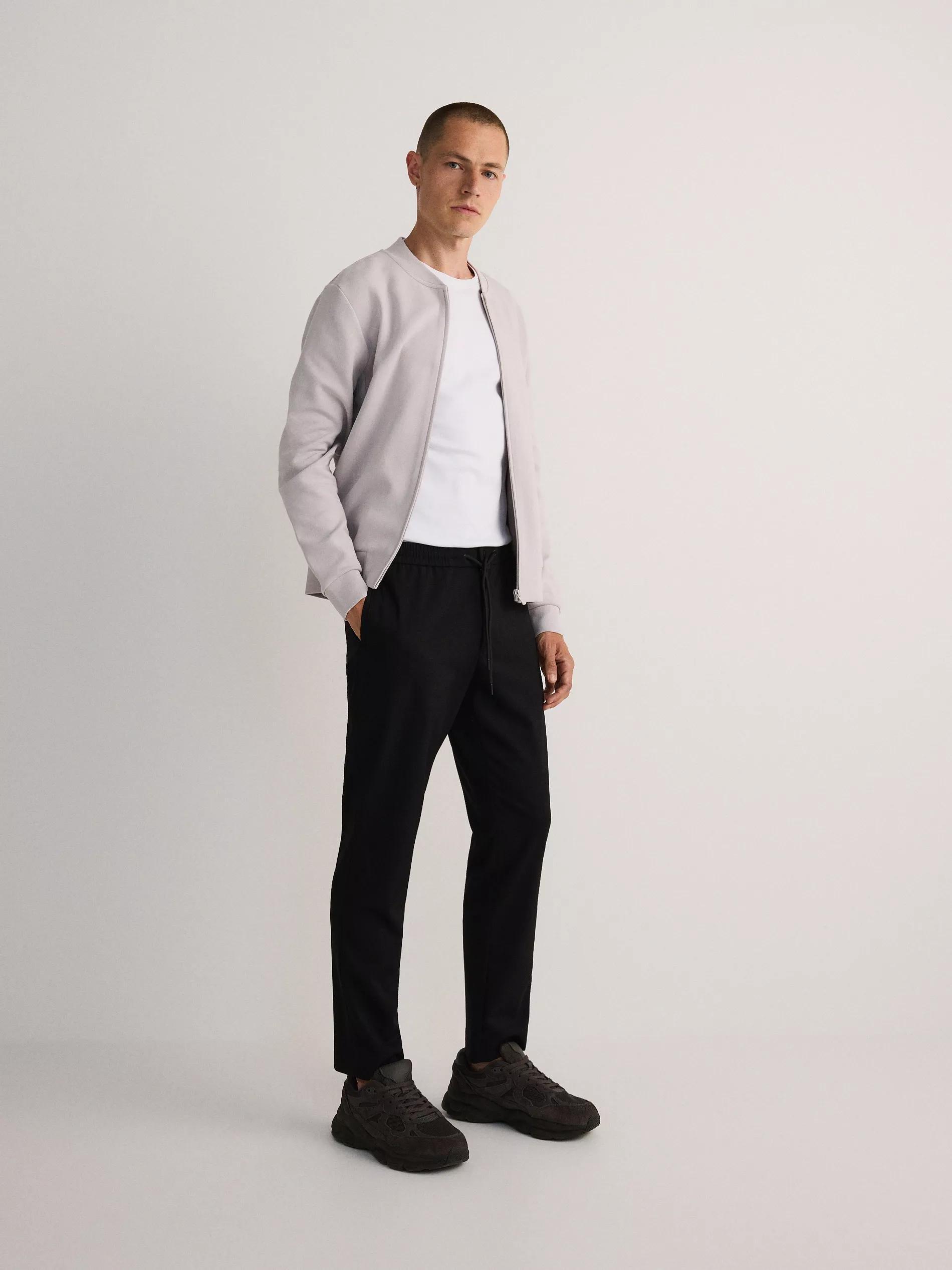 Black Joggers With Tie Up Waist, Black, large image number 2