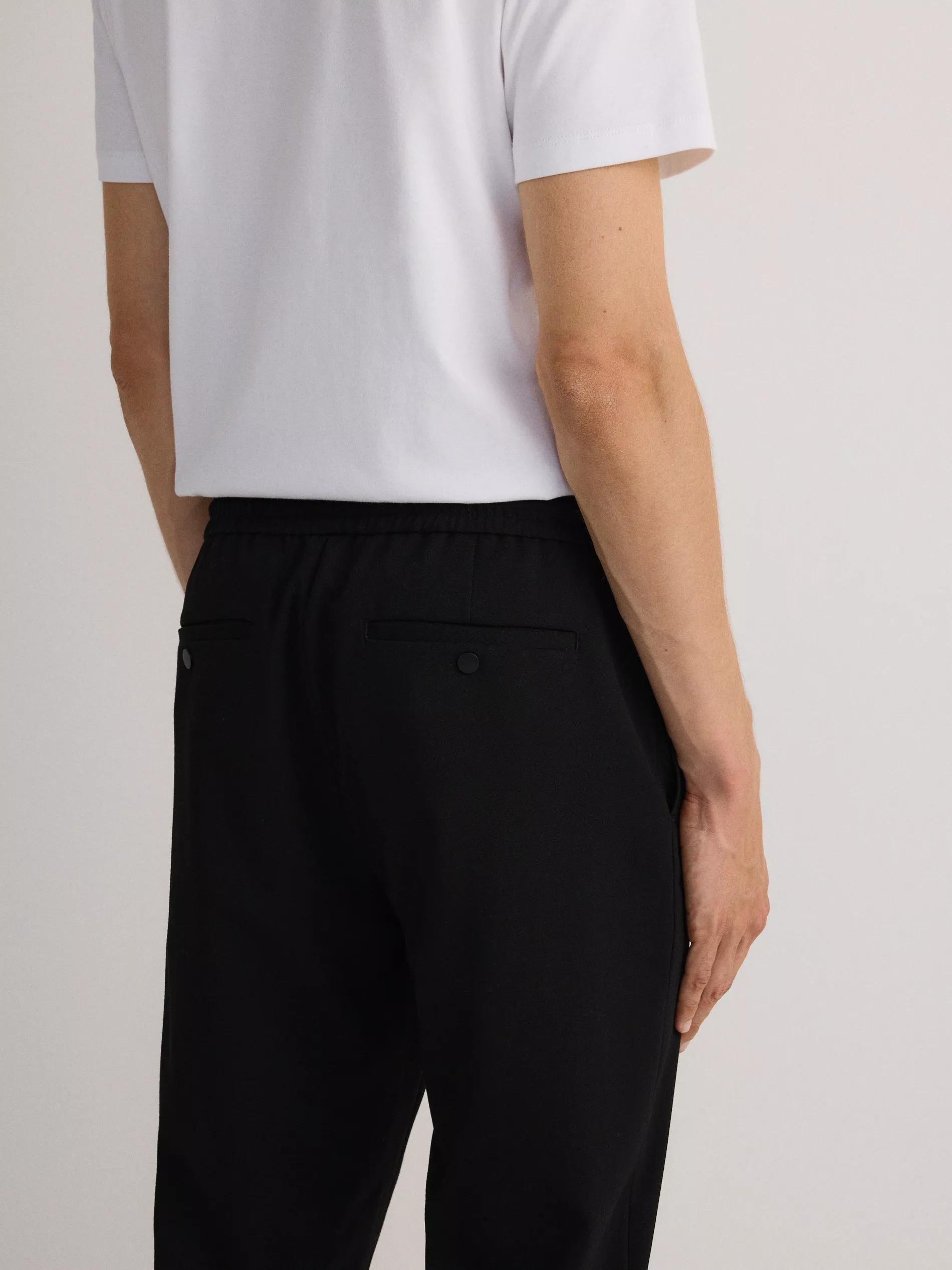 Black Joggers With Tie Up Waist, , large image number 4