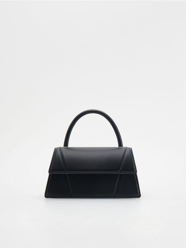 Black Trapeze Mini Bag, Black, large image number 1