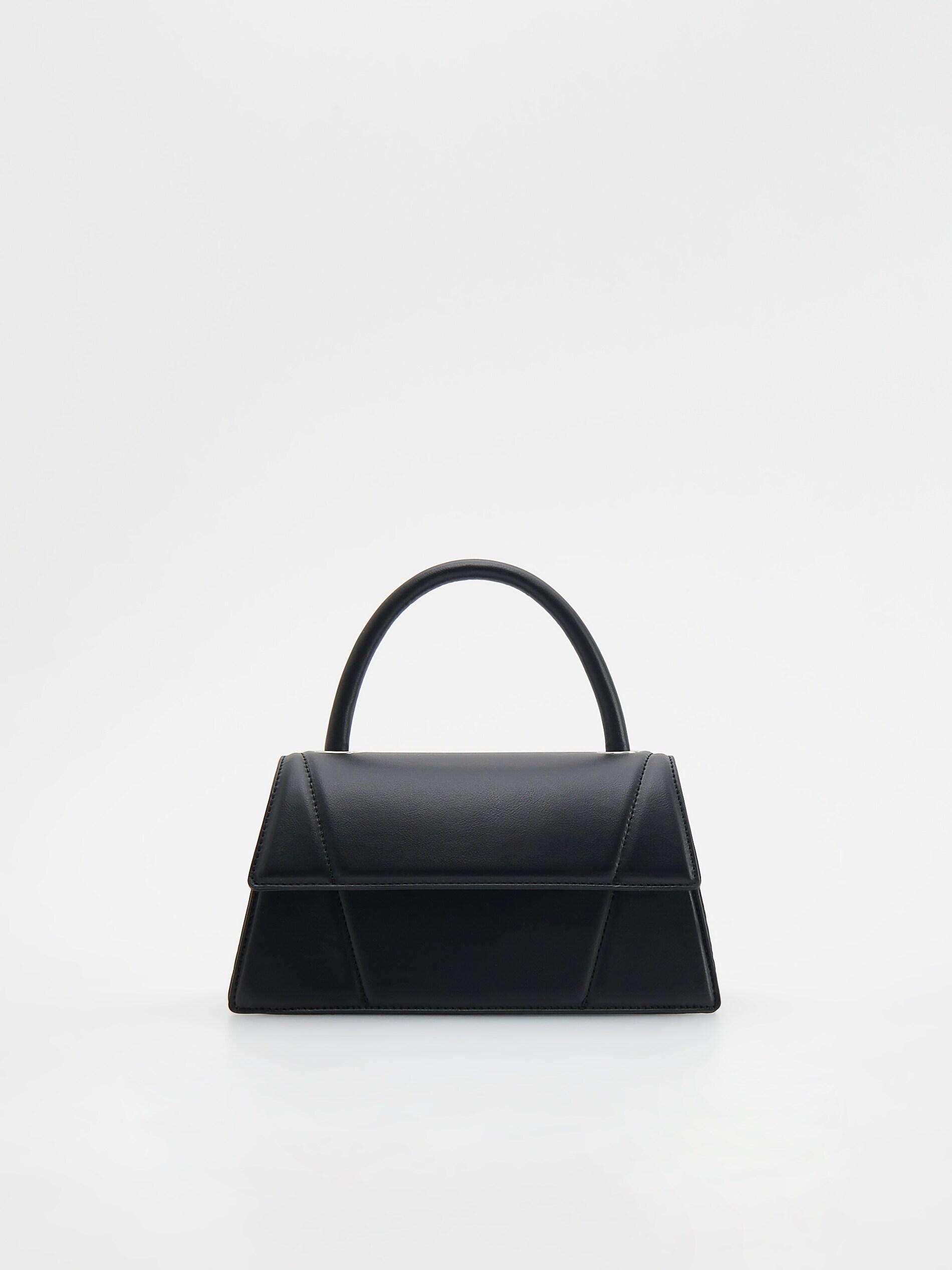 Black Trapeze Mini Bag, Black, large image number 2