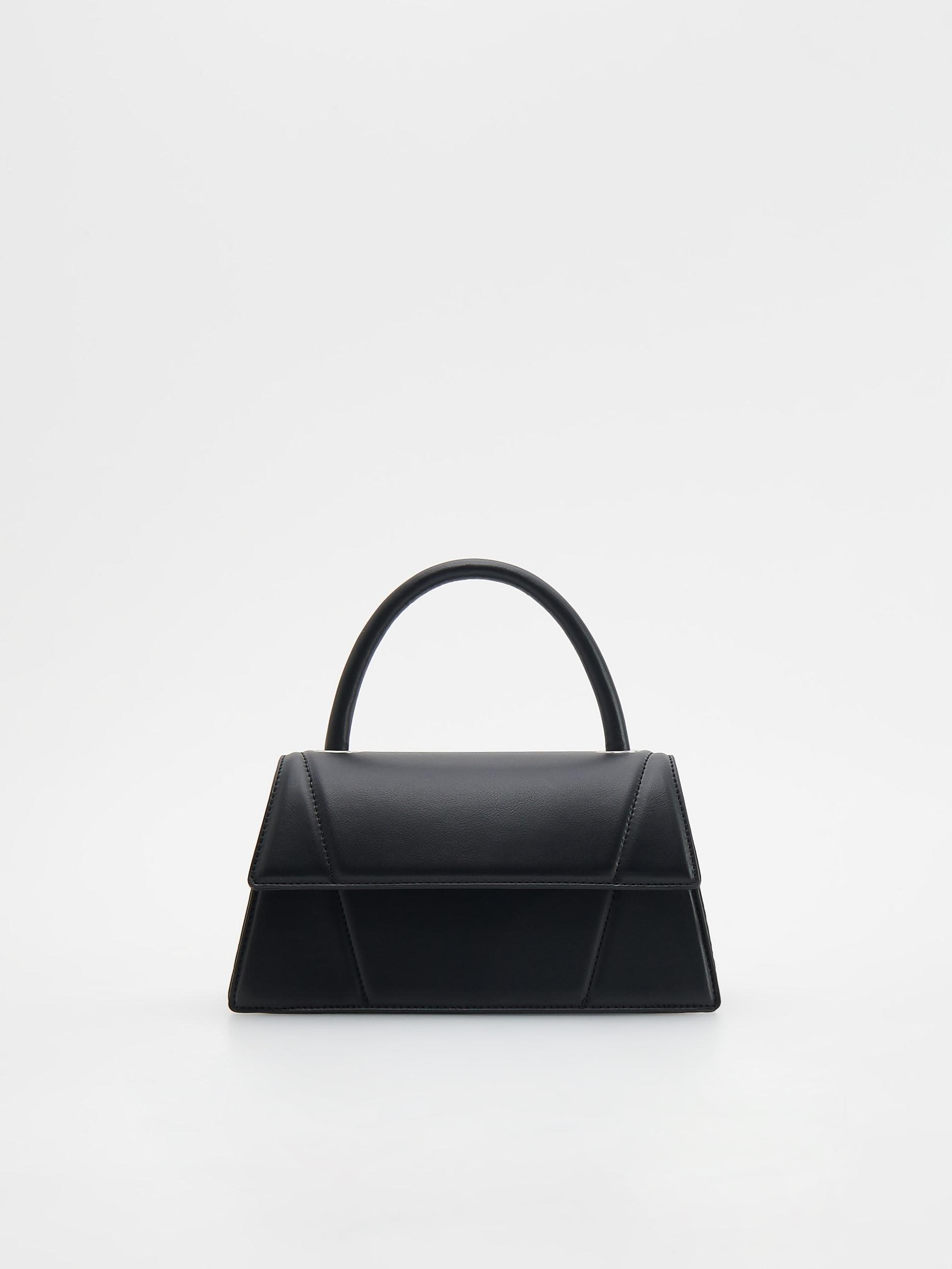 Black Trapeze Mini Bag, Black, large image number 5