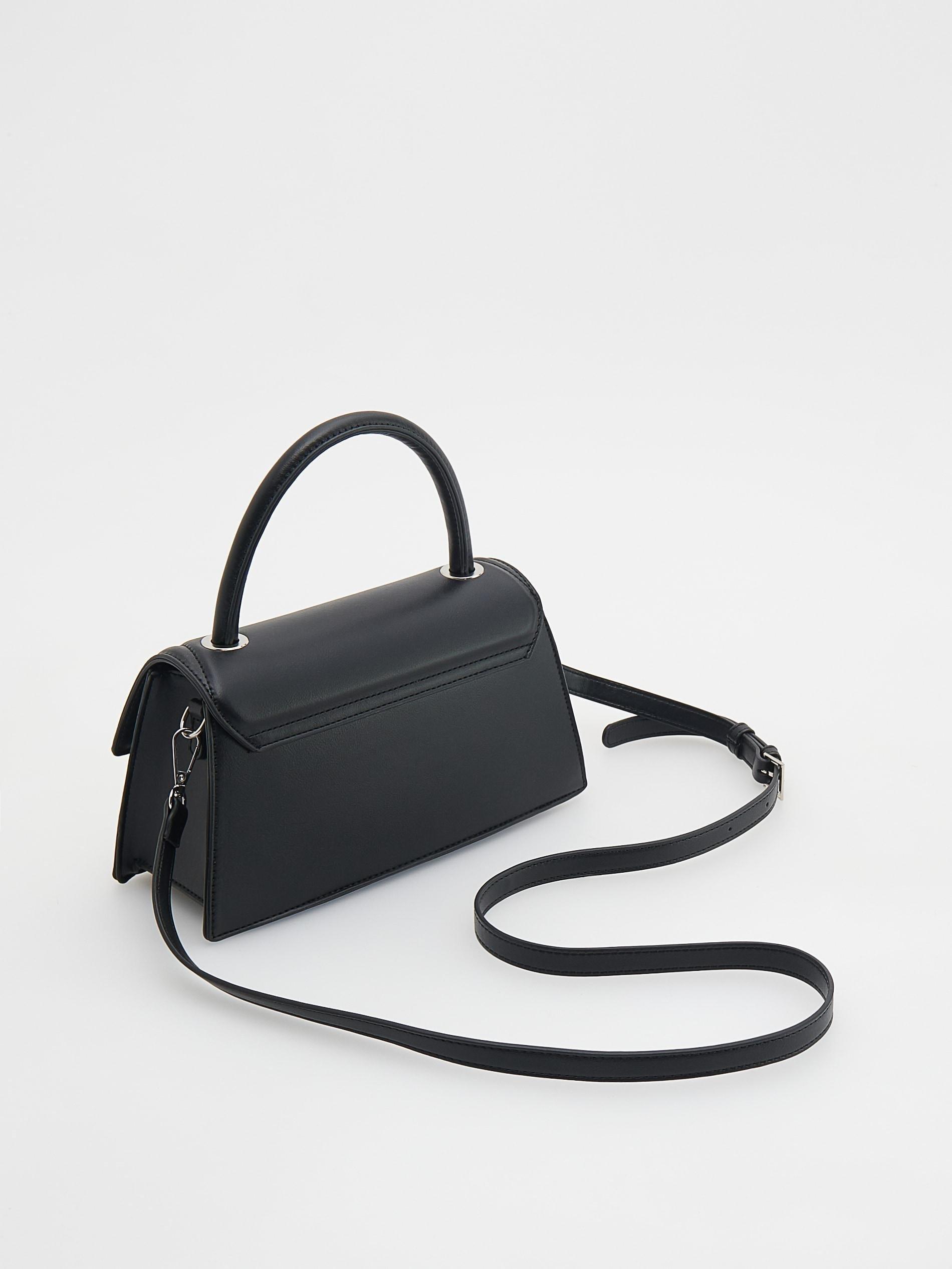 Black Trapeze Mini Bag, Black, large image number 6