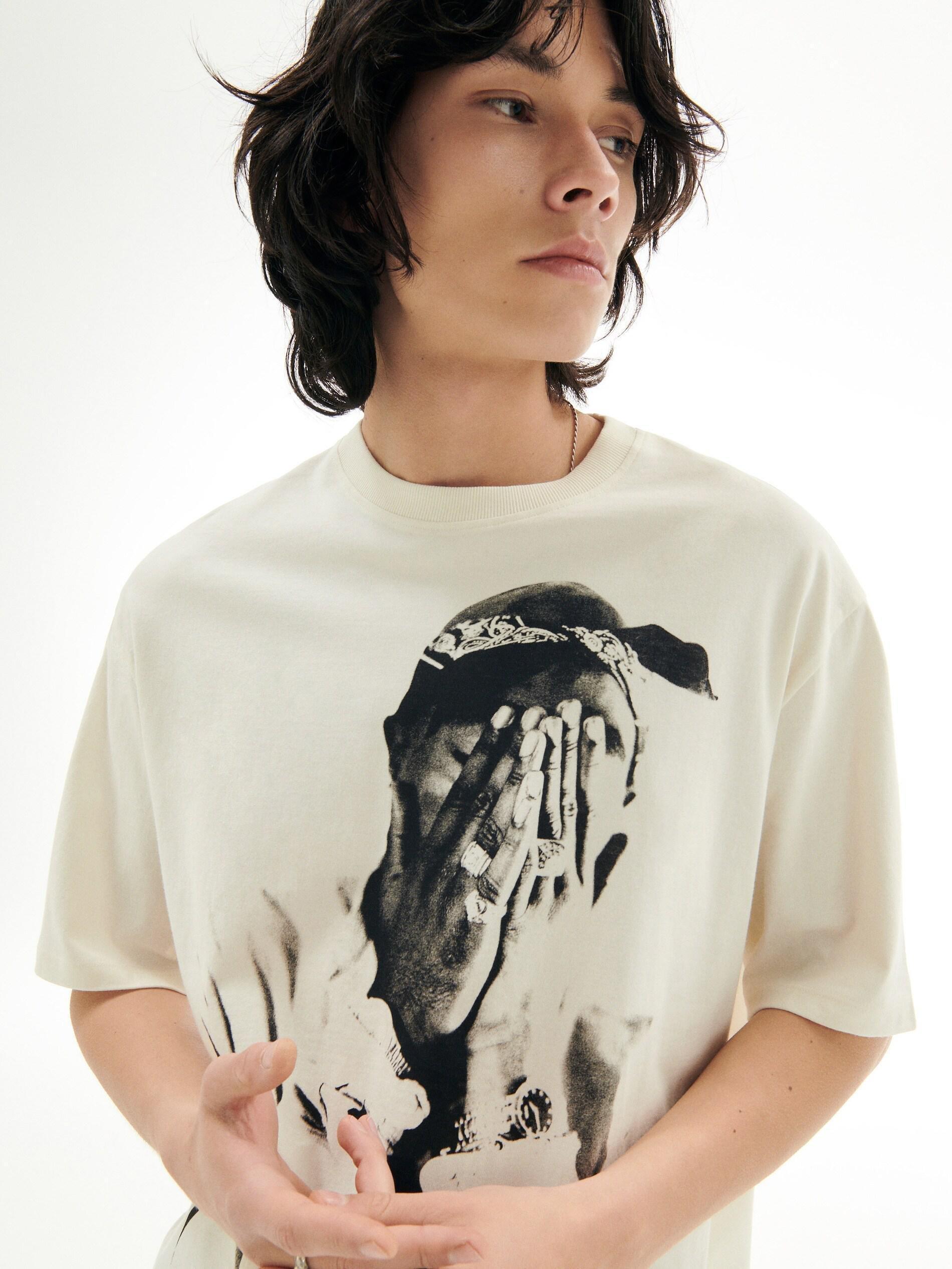 Ivory Tupac oversized T-shirt, , large image number 0