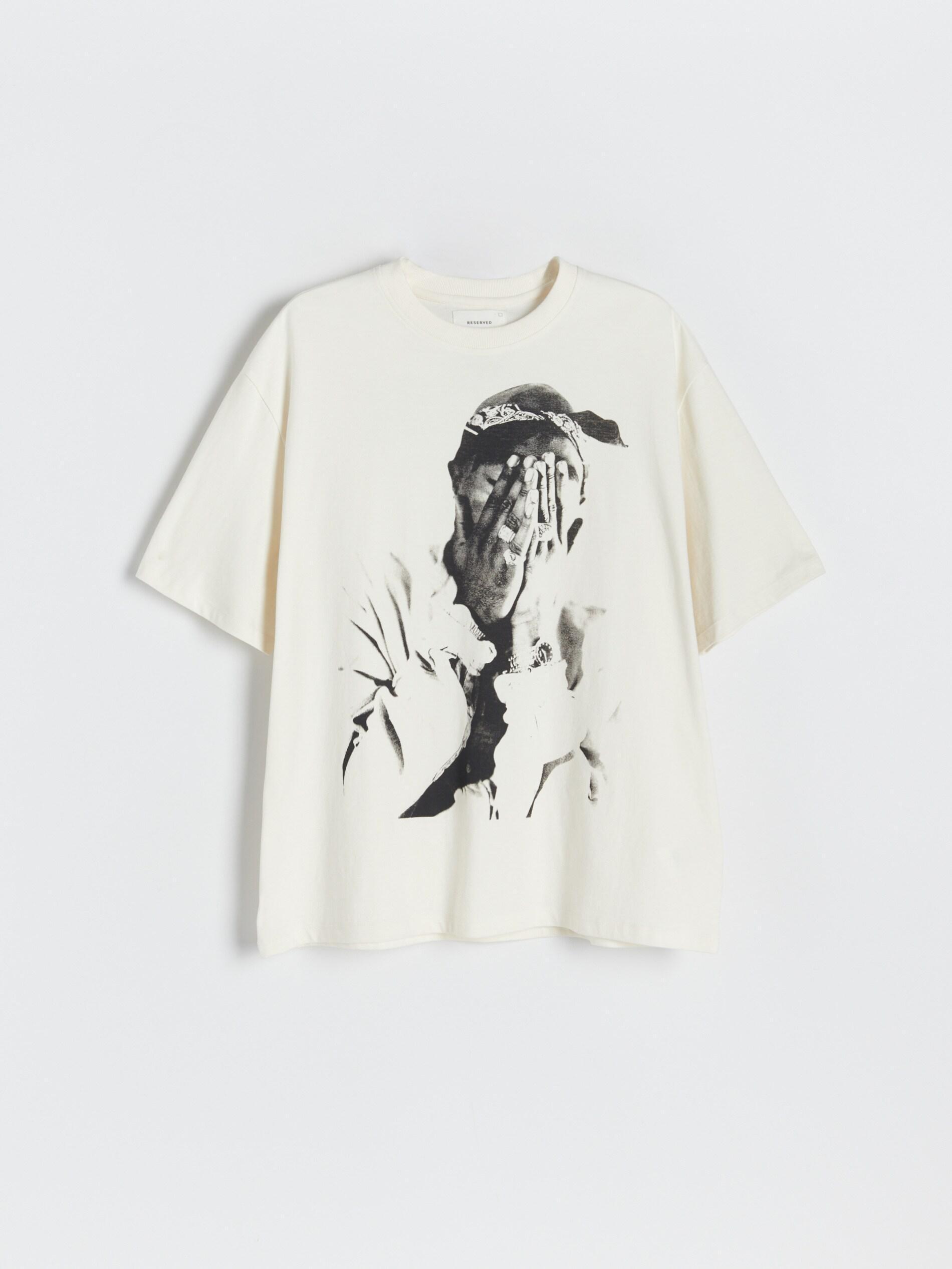 Ivory Tupac oversized T-shirt, , large image number 4