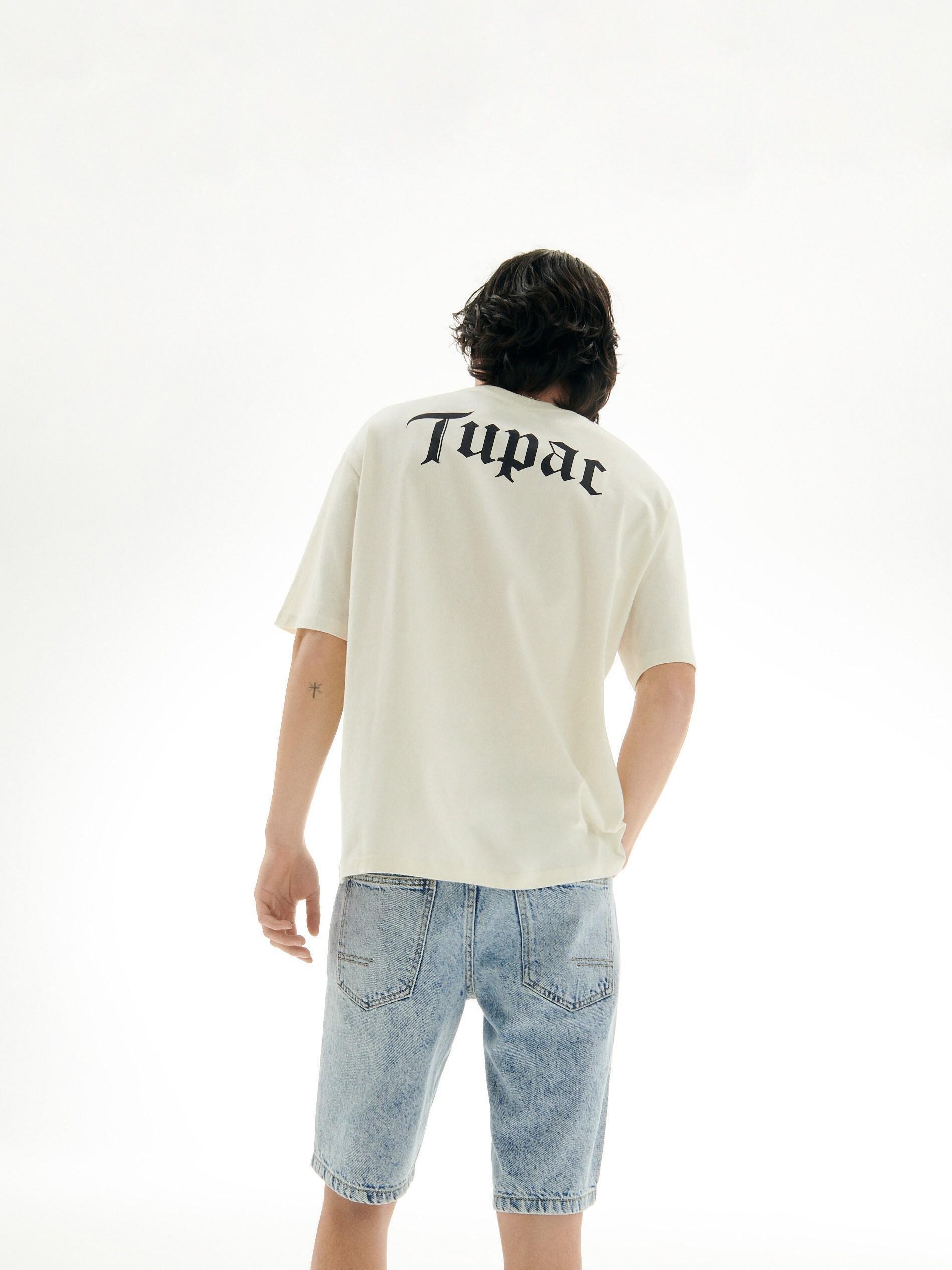 Ivory Tupac oversized T-shirt, , large image number 7