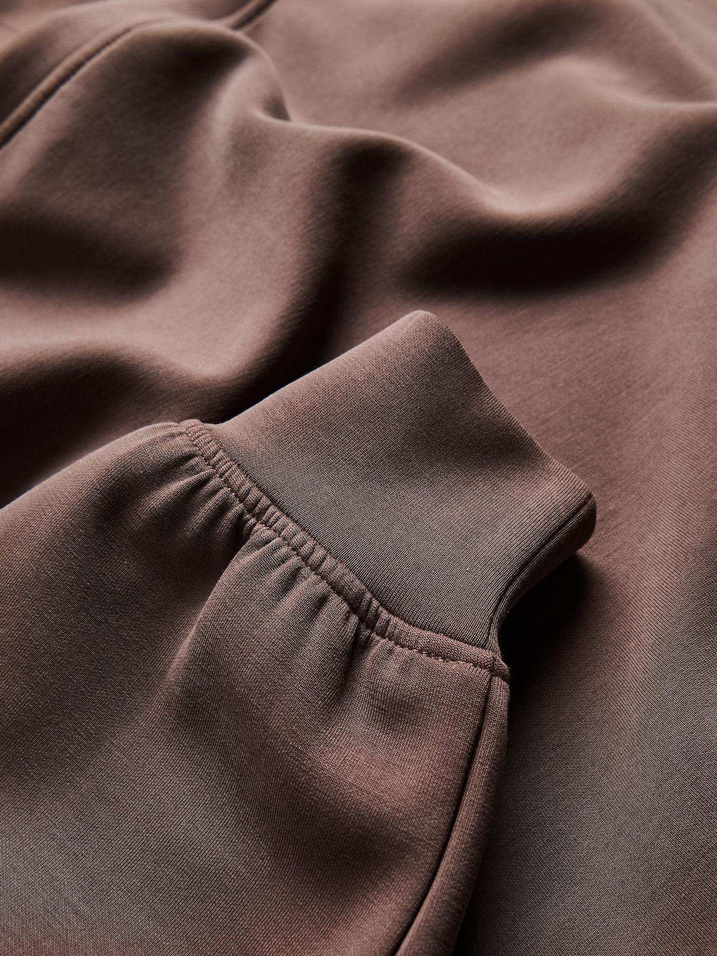 Brown Plain Sweatshirt With Modal, Brown, medium