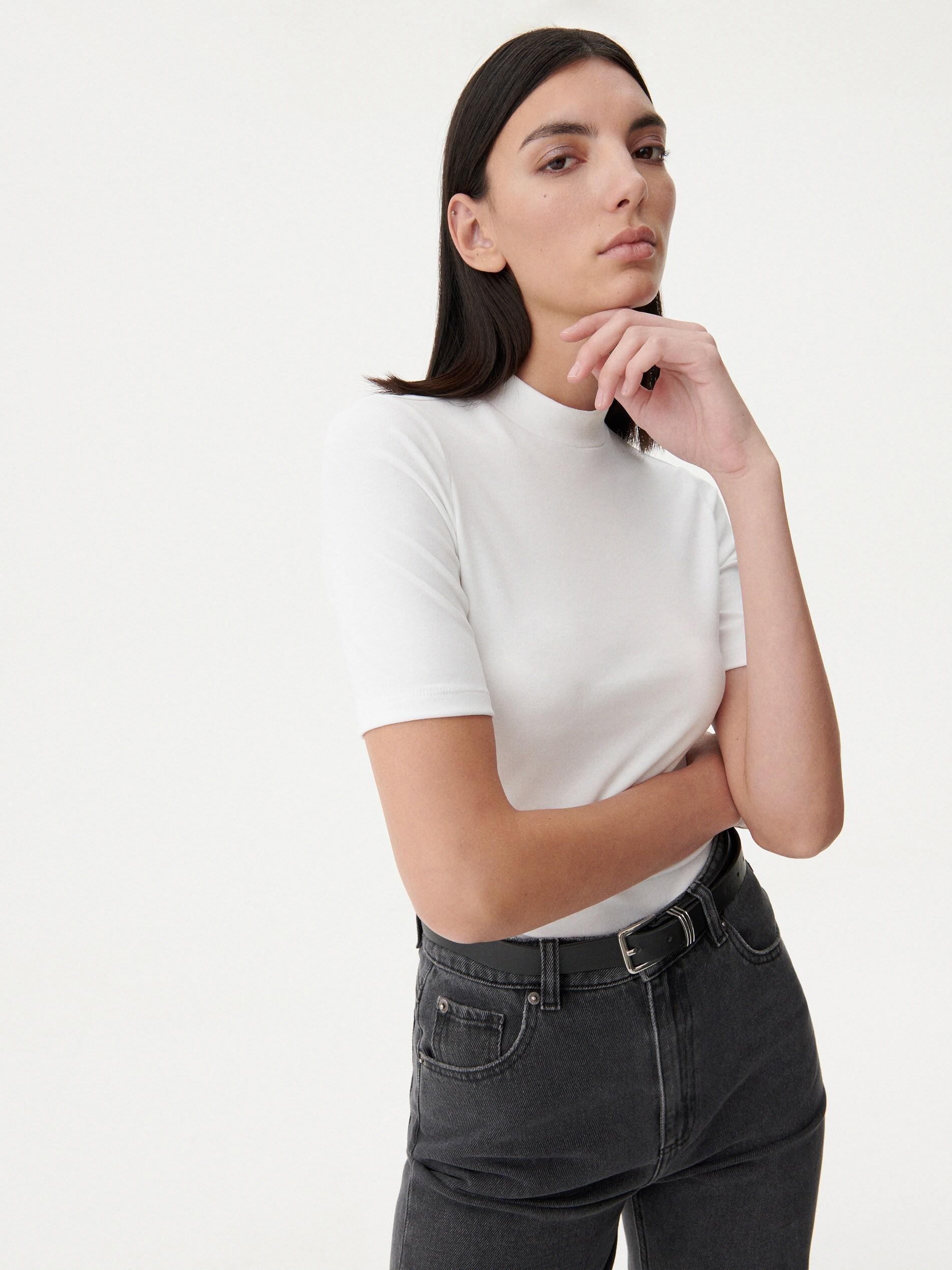 White Slim Fit T-Shirt, , large image number 0