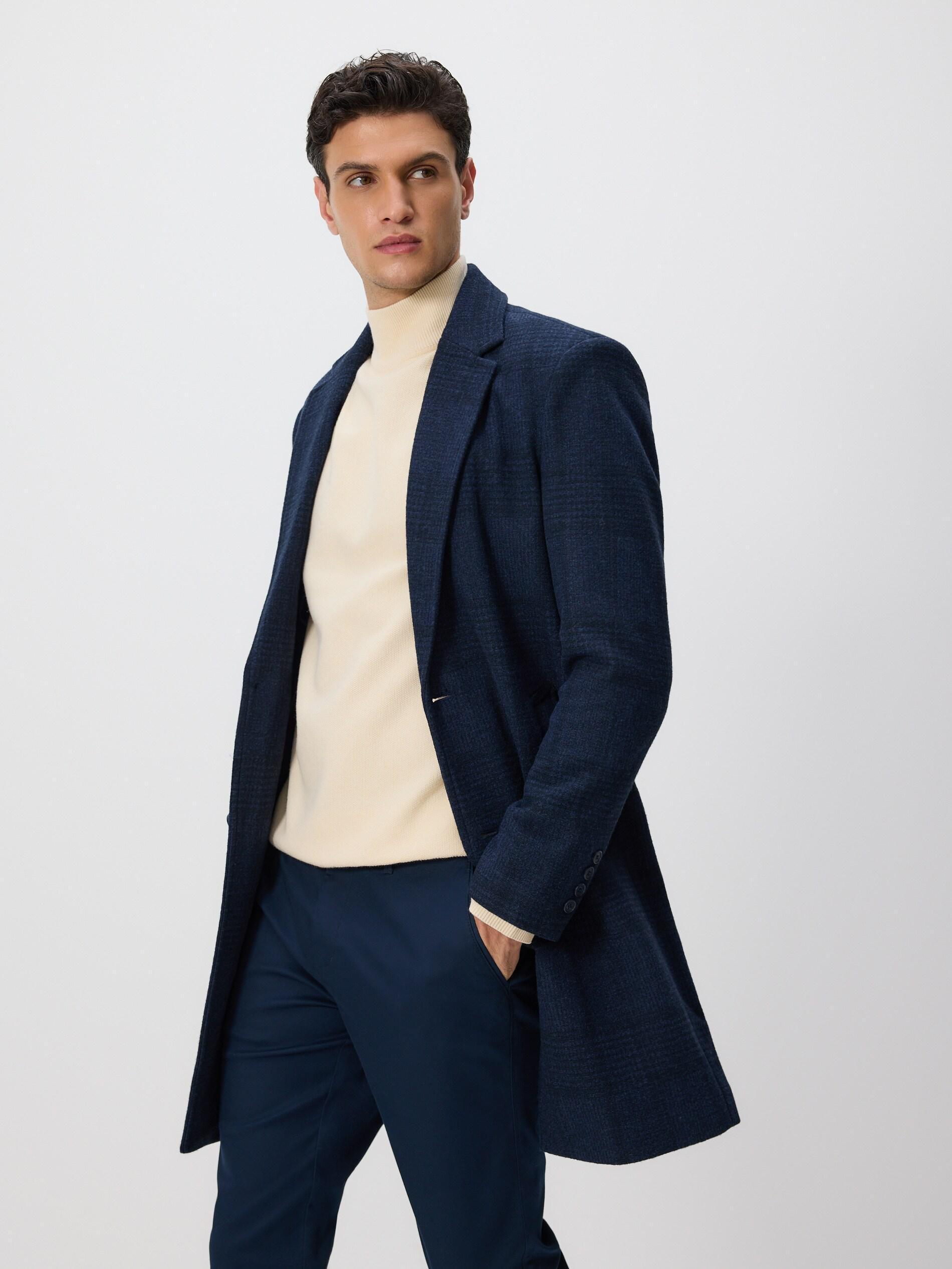 Navy Chino Slim Cotton Rich Trousers, Navy, medium