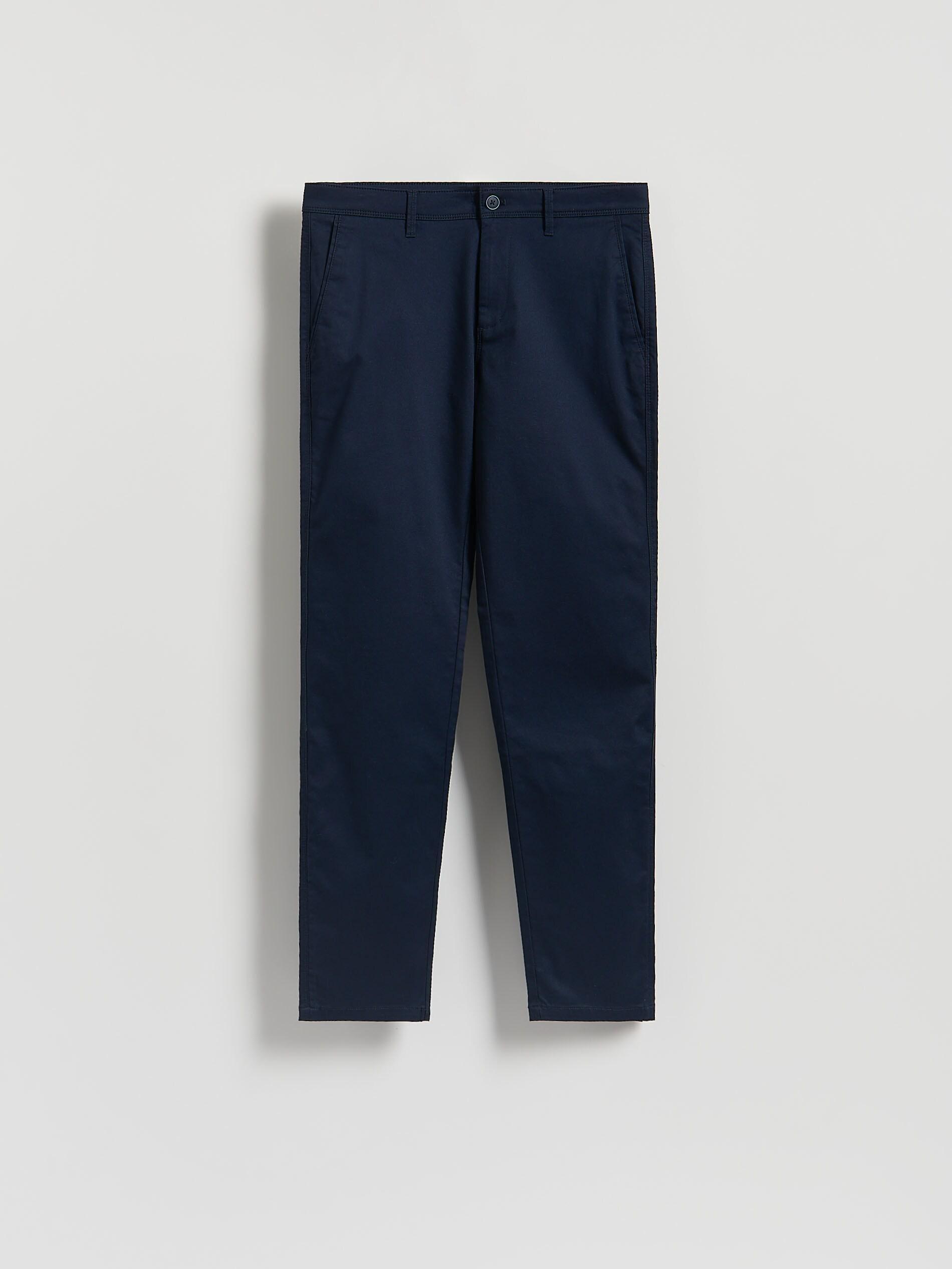 Navy Chino Slim Cotton Rich Trousers, Navy, large image number 4