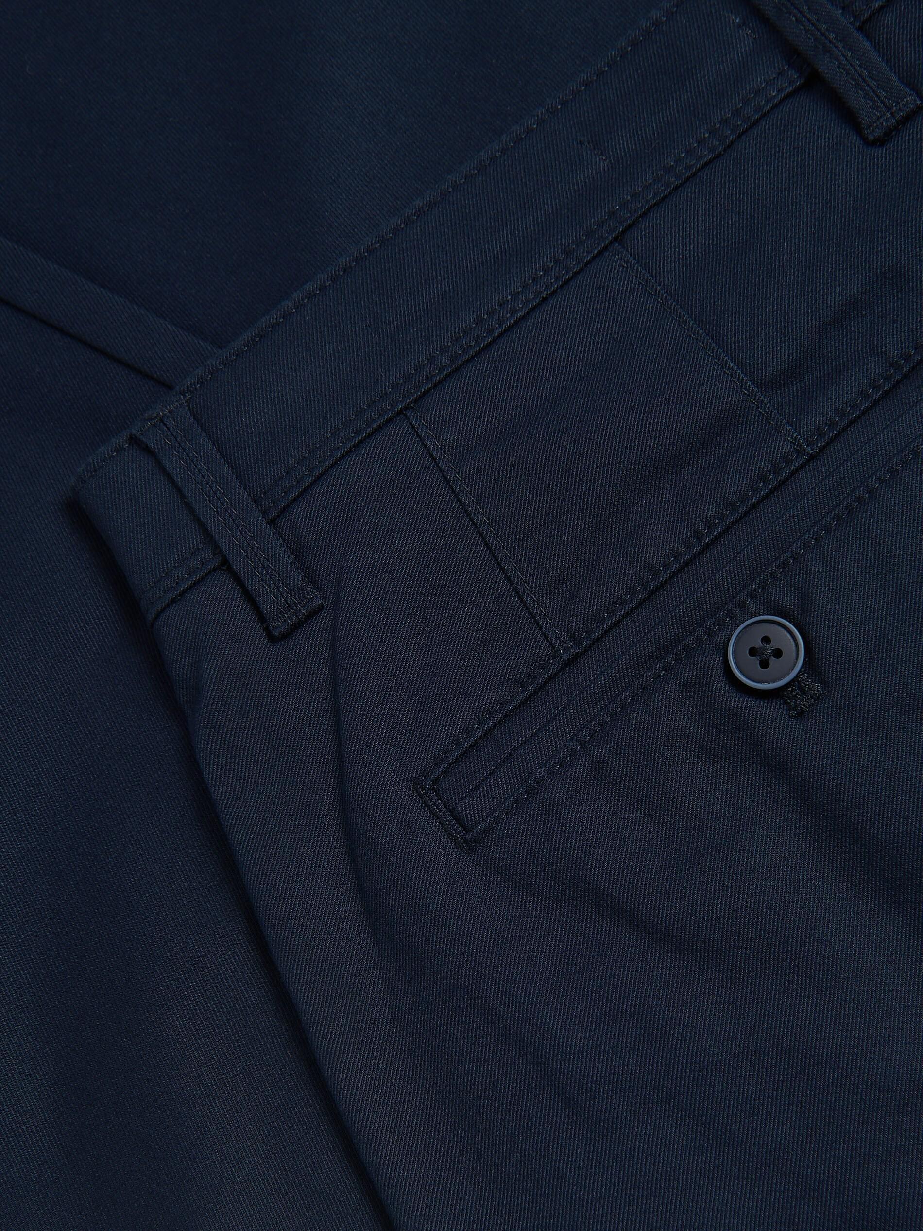 Navy Chino Slim Cotton Rich Trousers, Navy, large image number 5
