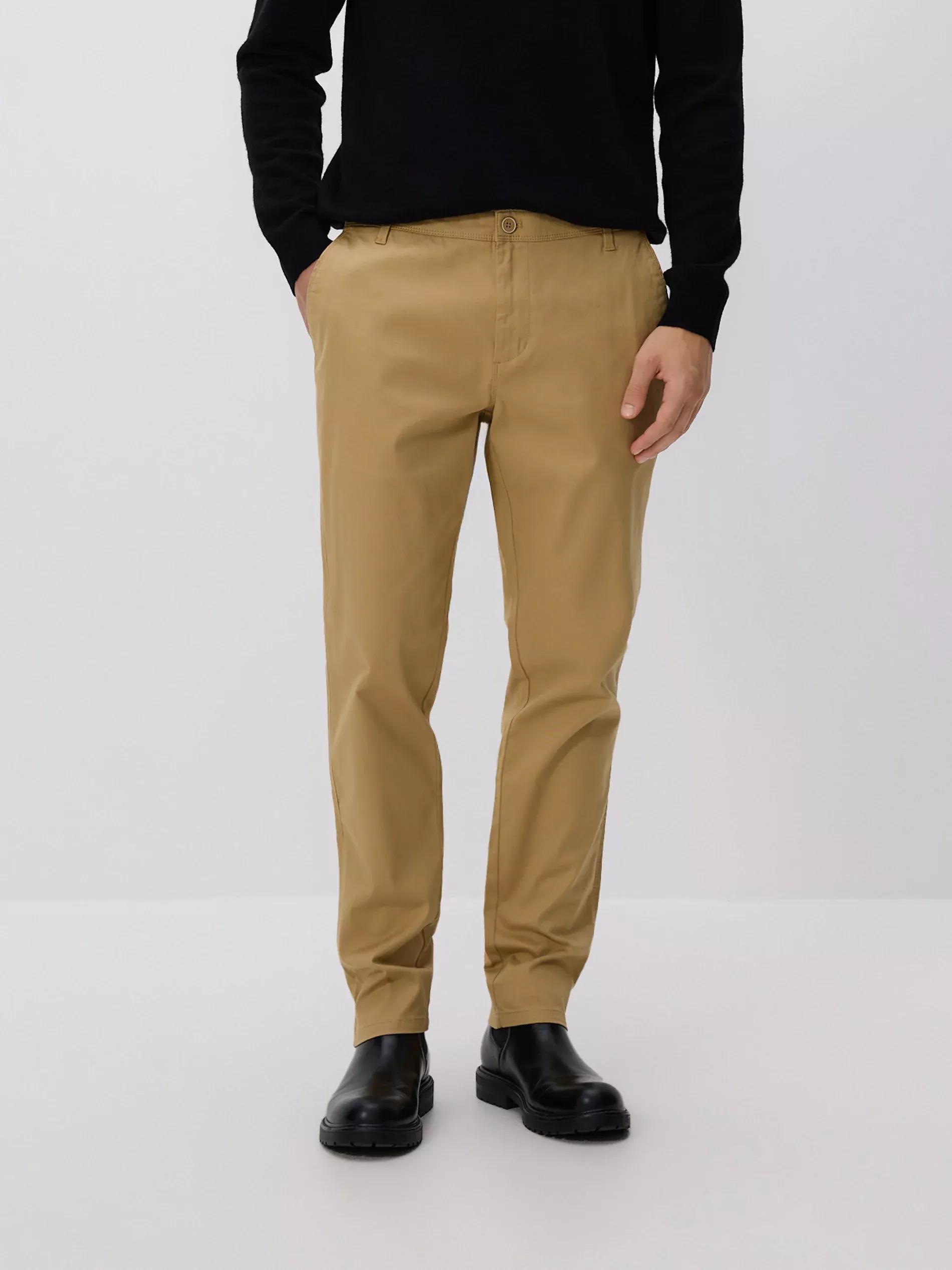 Beige Chino Slim Cotton Rich Trousers, Beige, medium