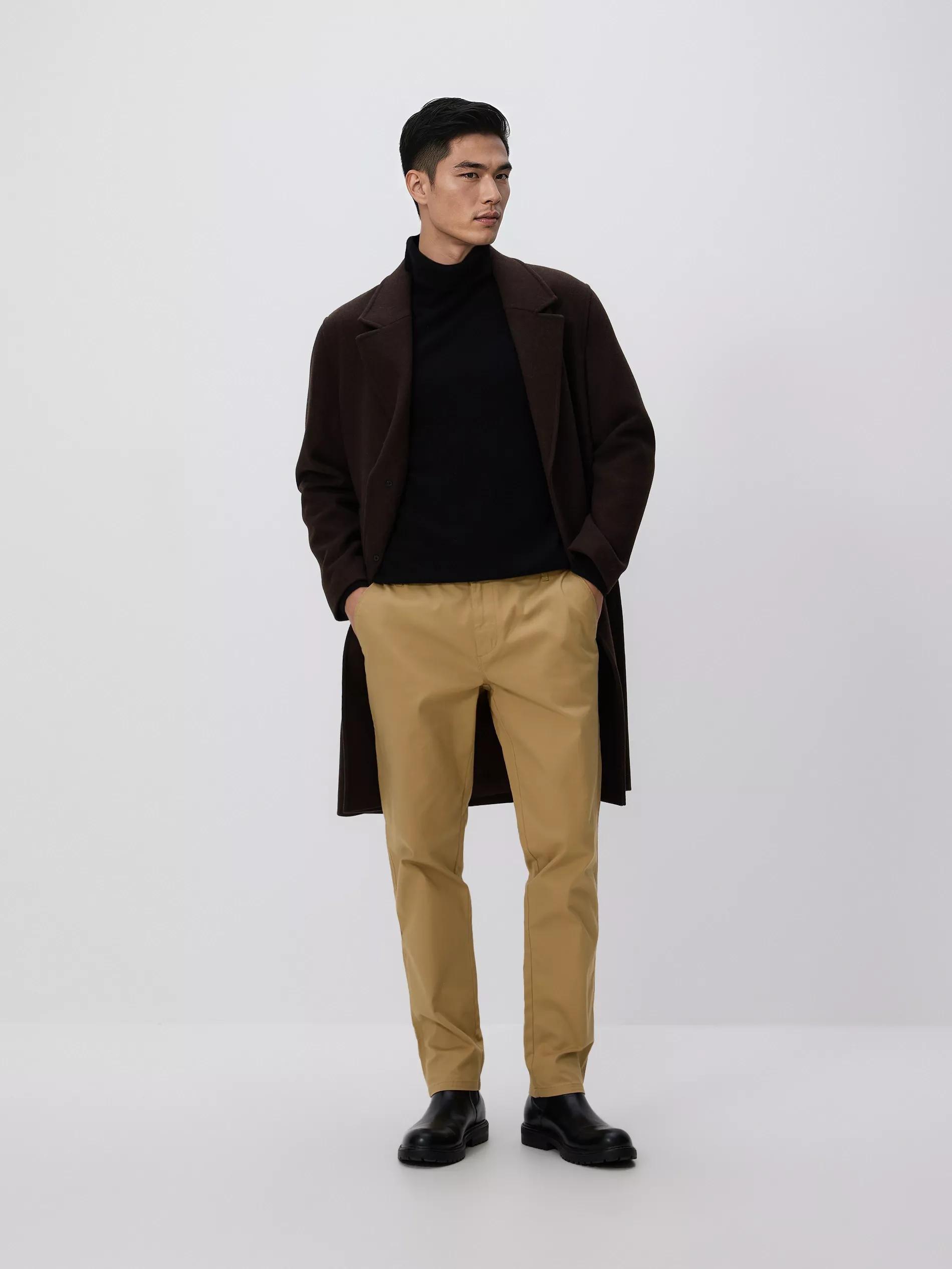 Beige Chino Slim Cotton Rich Trousers, Beige, medium