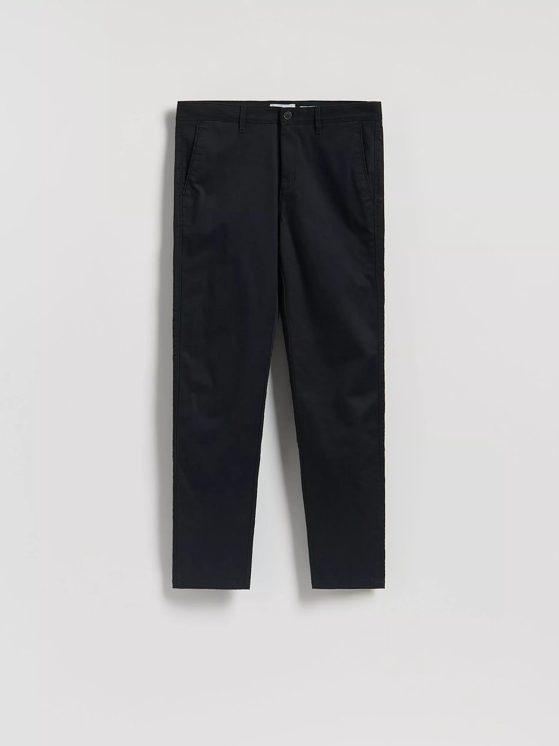 Black Chino Slim Cotton Rich Trousers, , medium