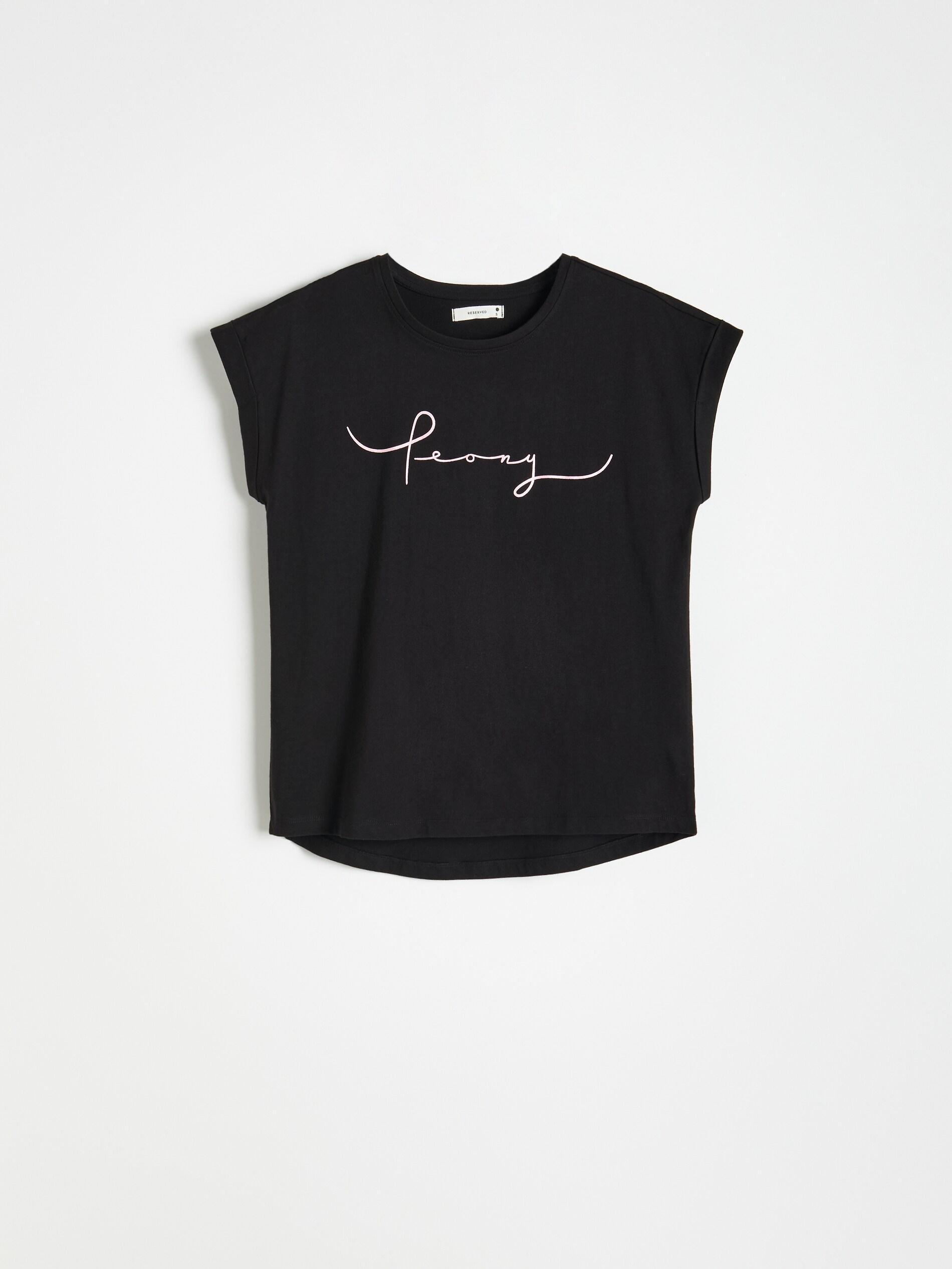 Black Printed T-shirt , , large image number 2