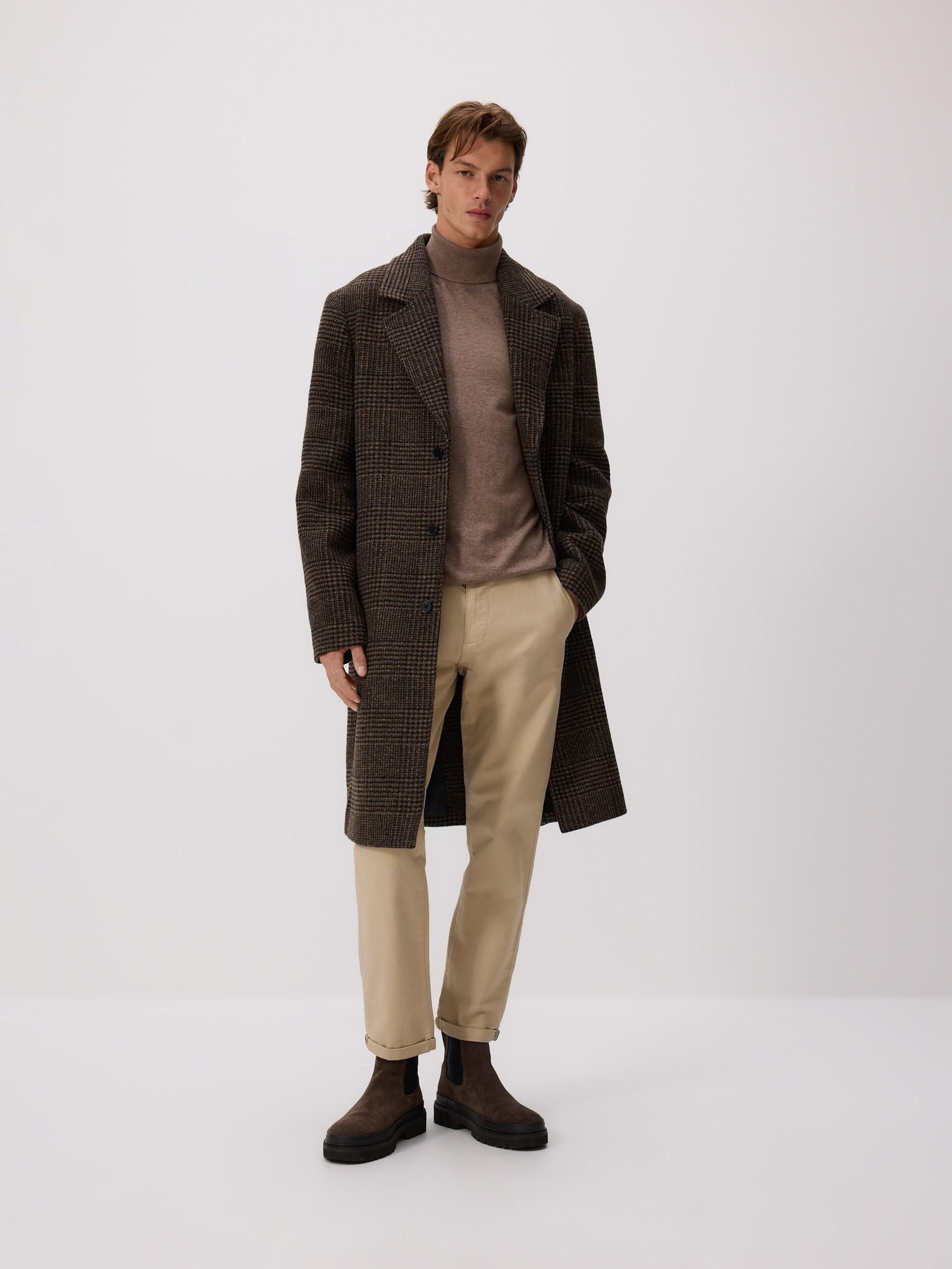 BEIGE Chino slim cotton rich trousers, Beige, medium