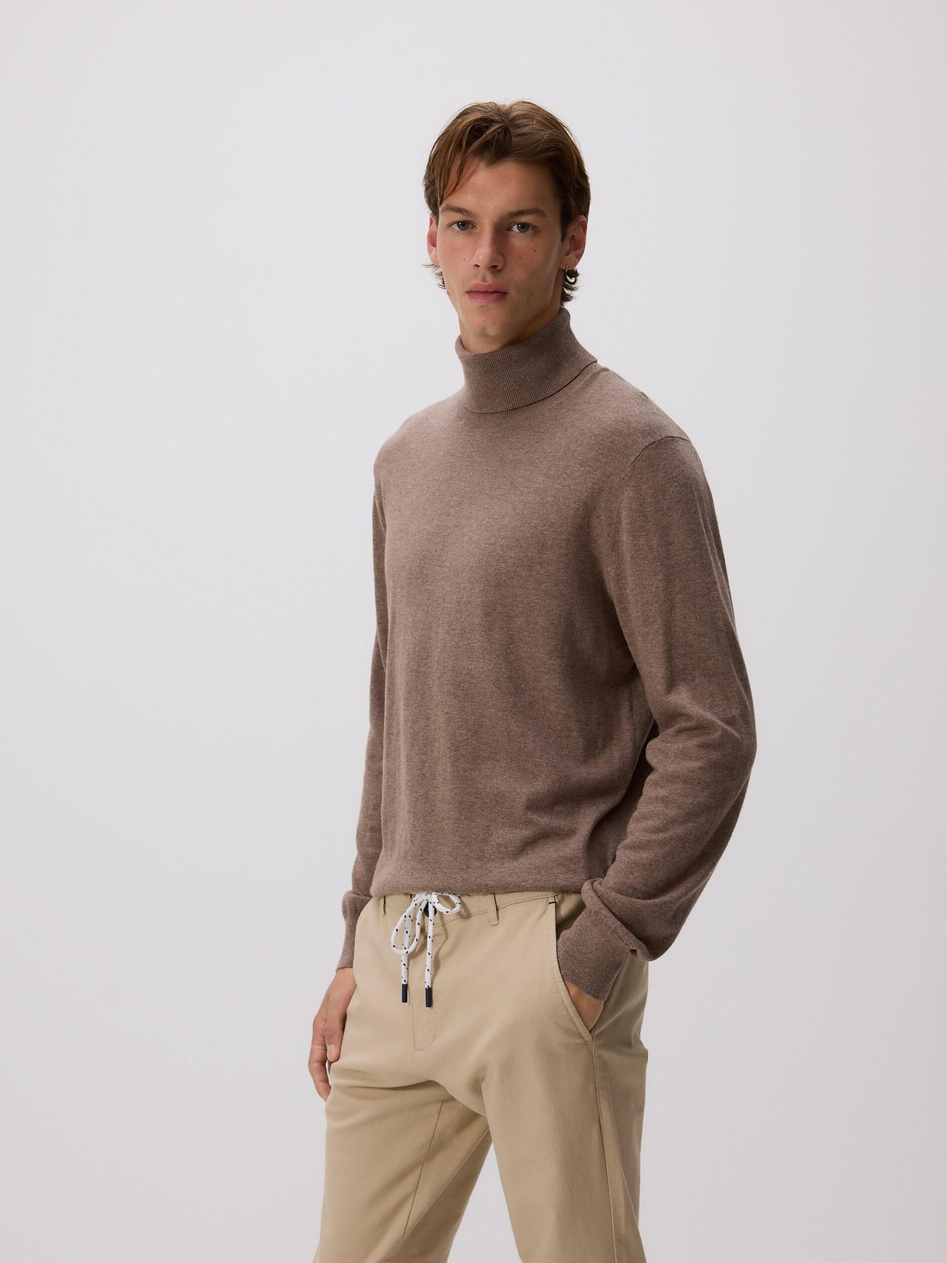 BEIGE Chino slim cotton rich trousers, Beige, medium