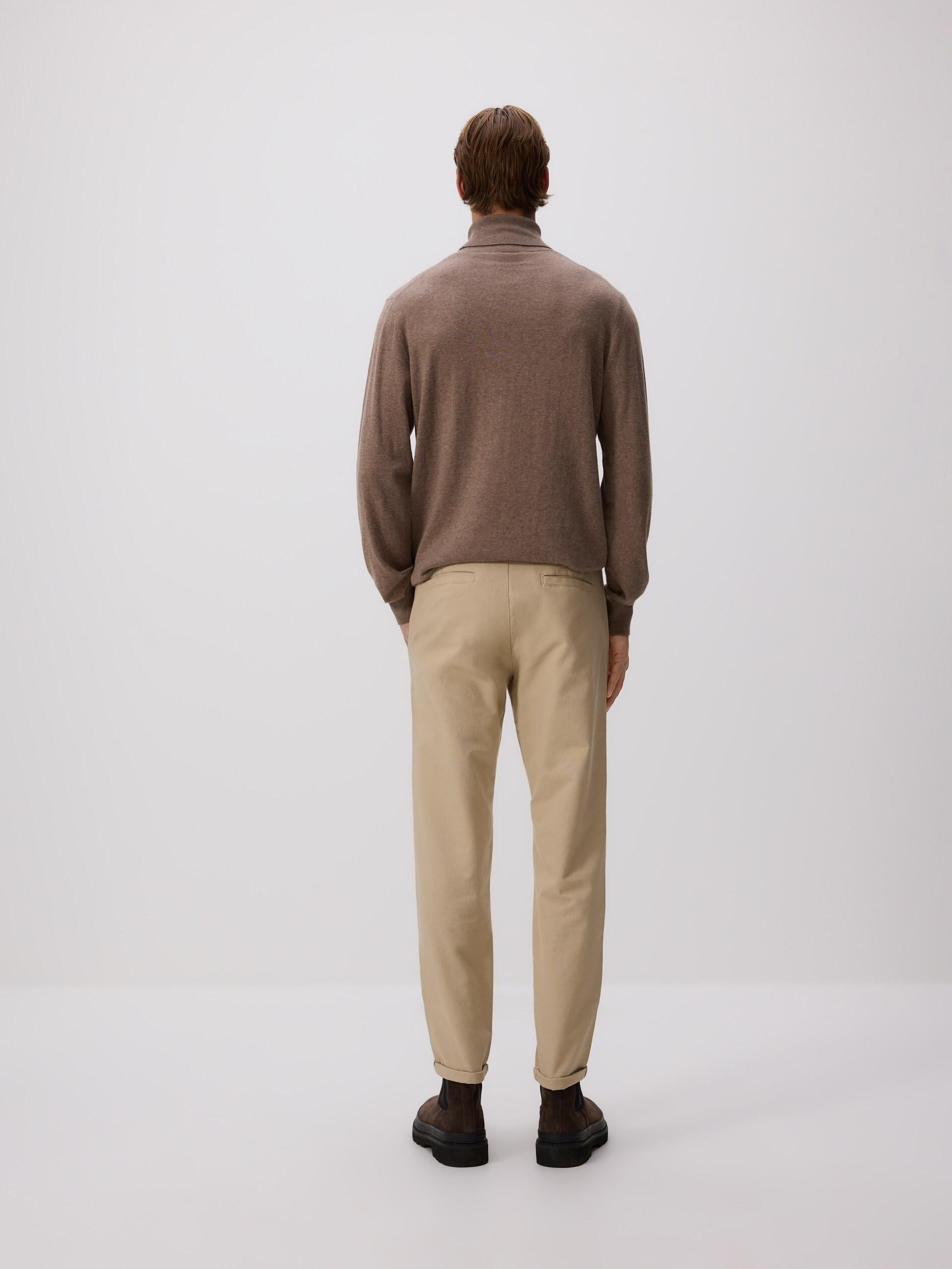 BEIGE Chino slim cotton rich trousers, Beige, large image number 3