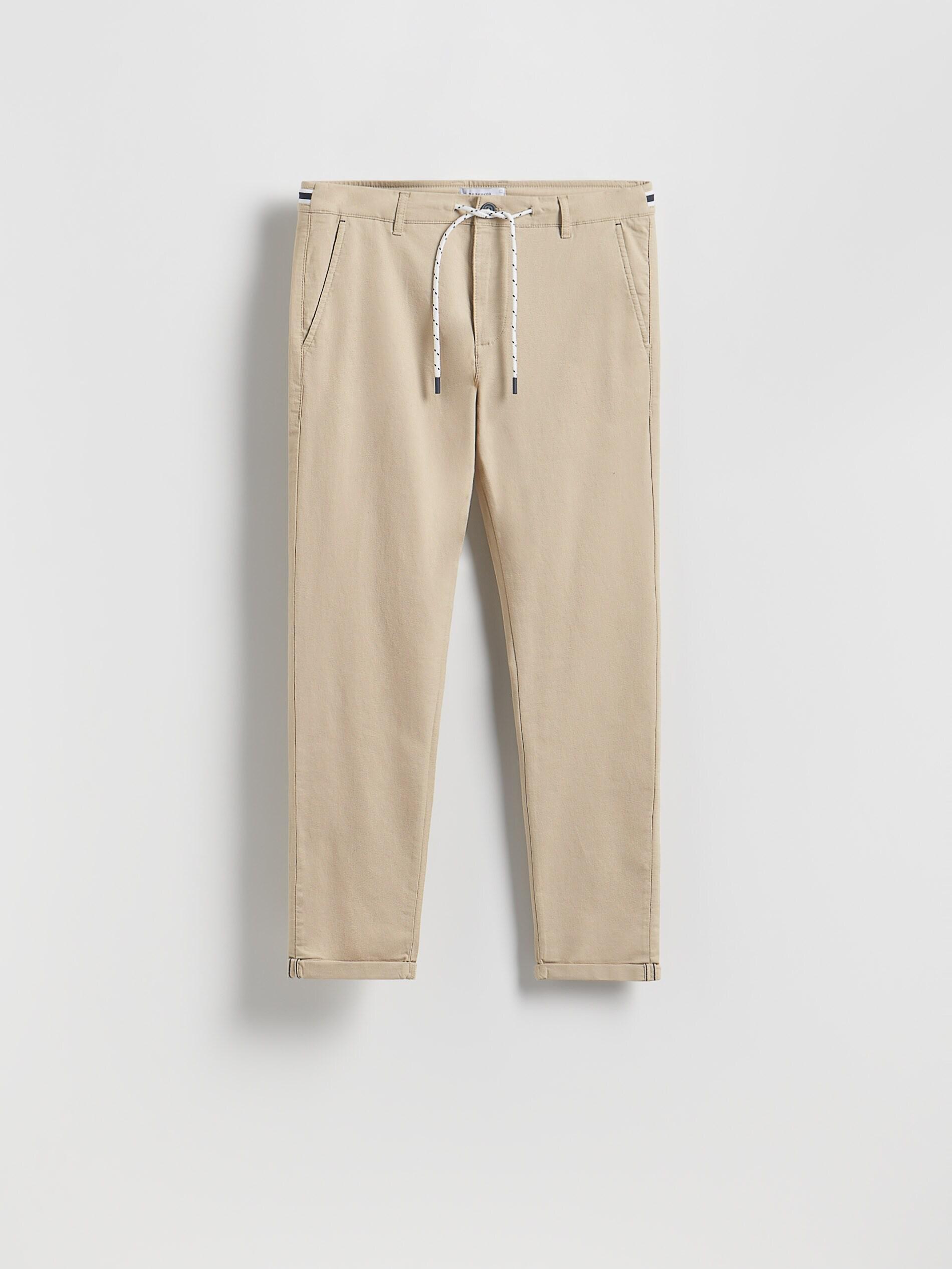 BEIGE Chino slim cotton rich trousers, Beige, large image number 4