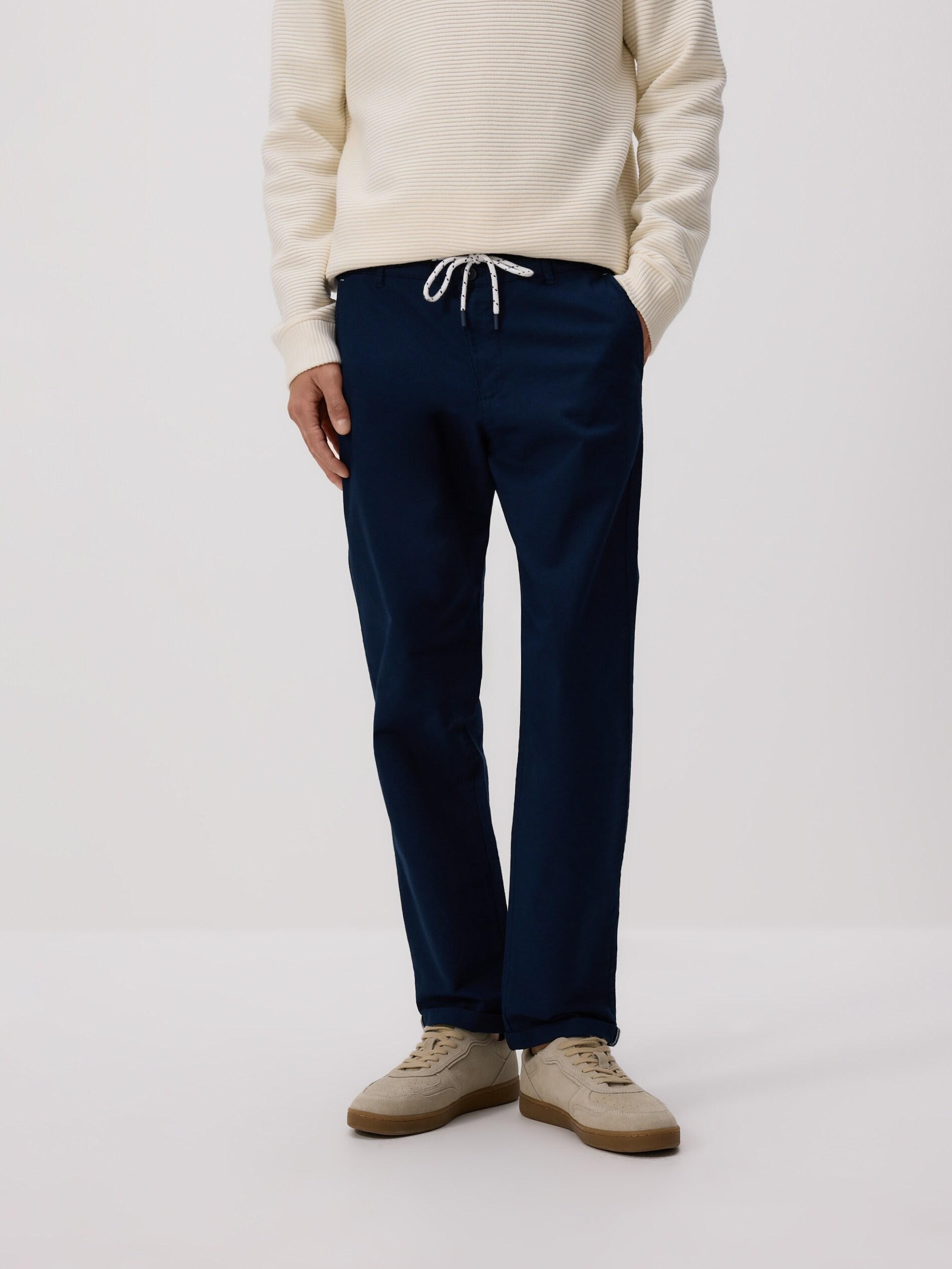 Navy Chino Slim Cotton Rich Trousers, Navy, large image number 0