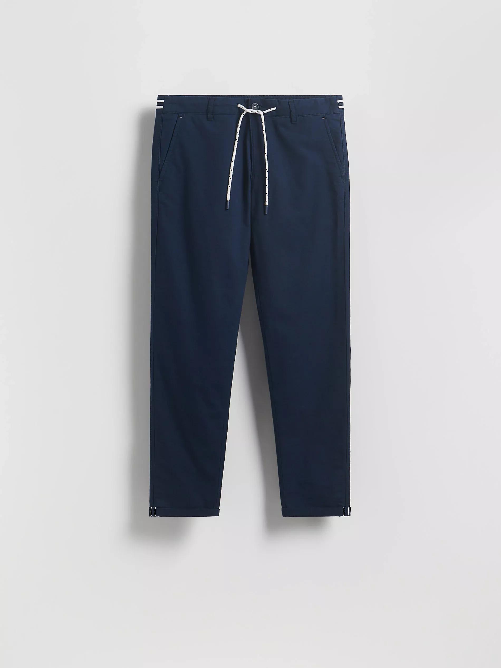 NAVY Chino slim cotton rich trousers, , large image number 0