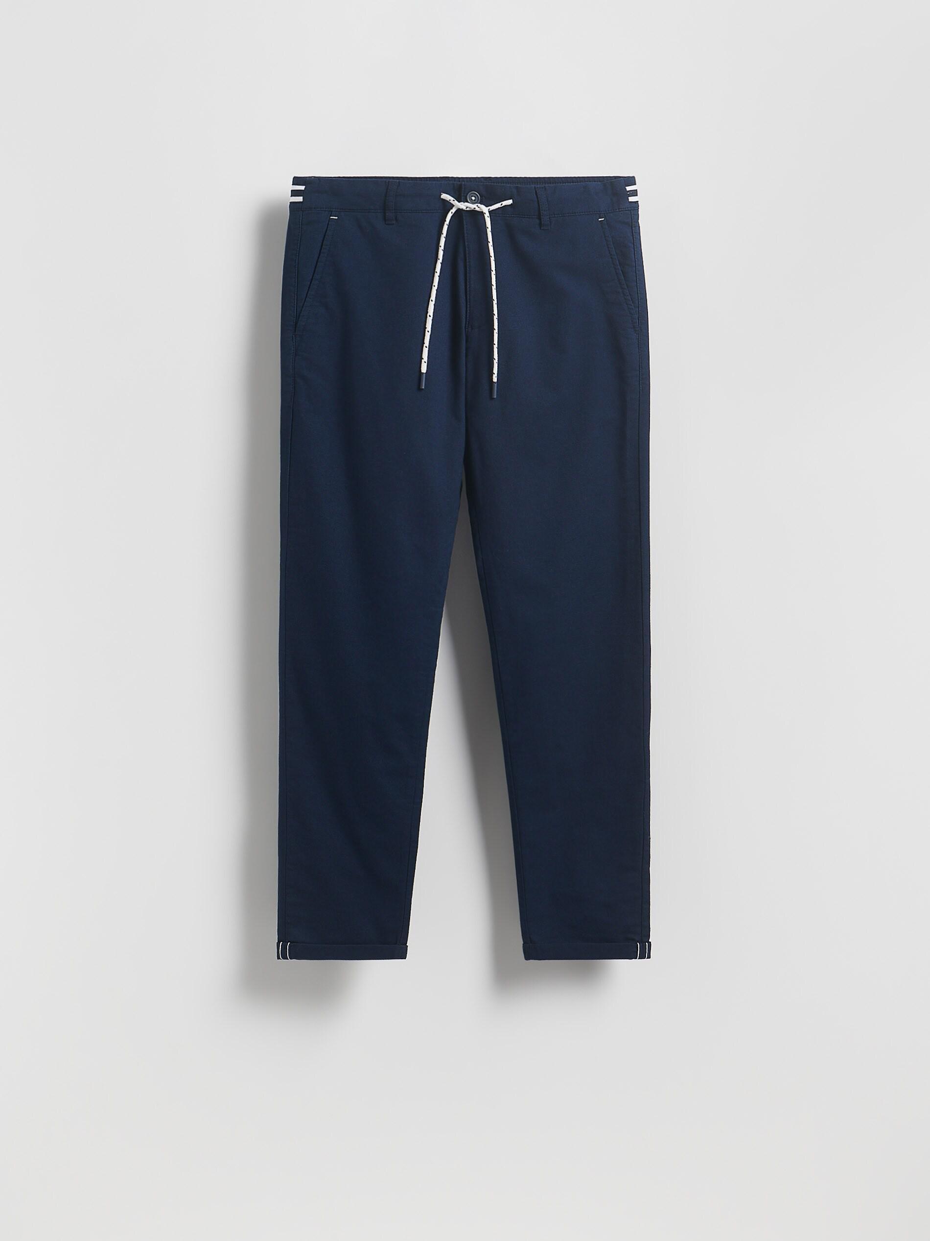 NAVY Chino slim cotton rich trousers, Navy, large image number 4