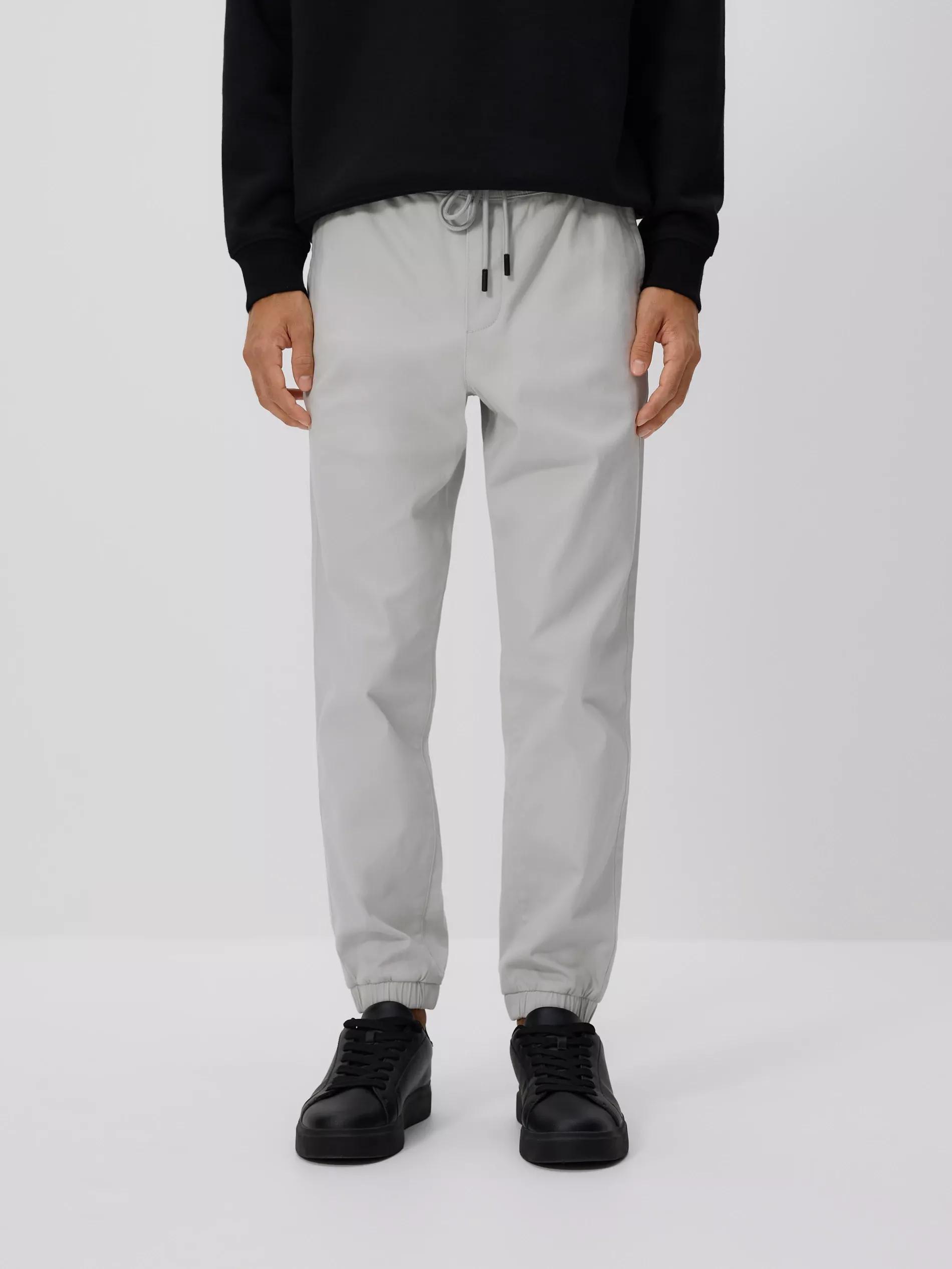 LIGHT GREY Cotton joggers, Light grey, medium