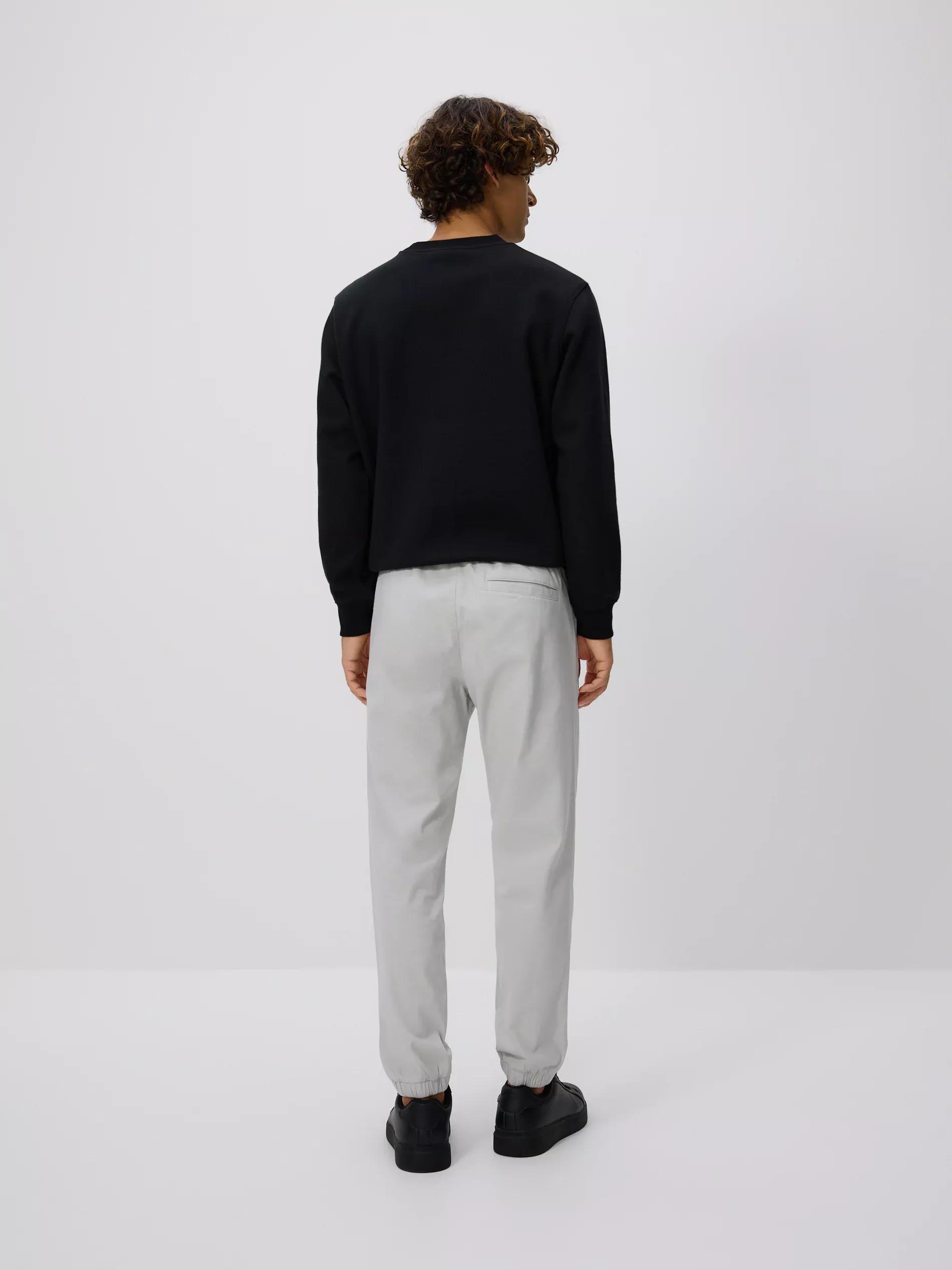 LIGHT GREY Cotton joggers, Light grey, large image number 3