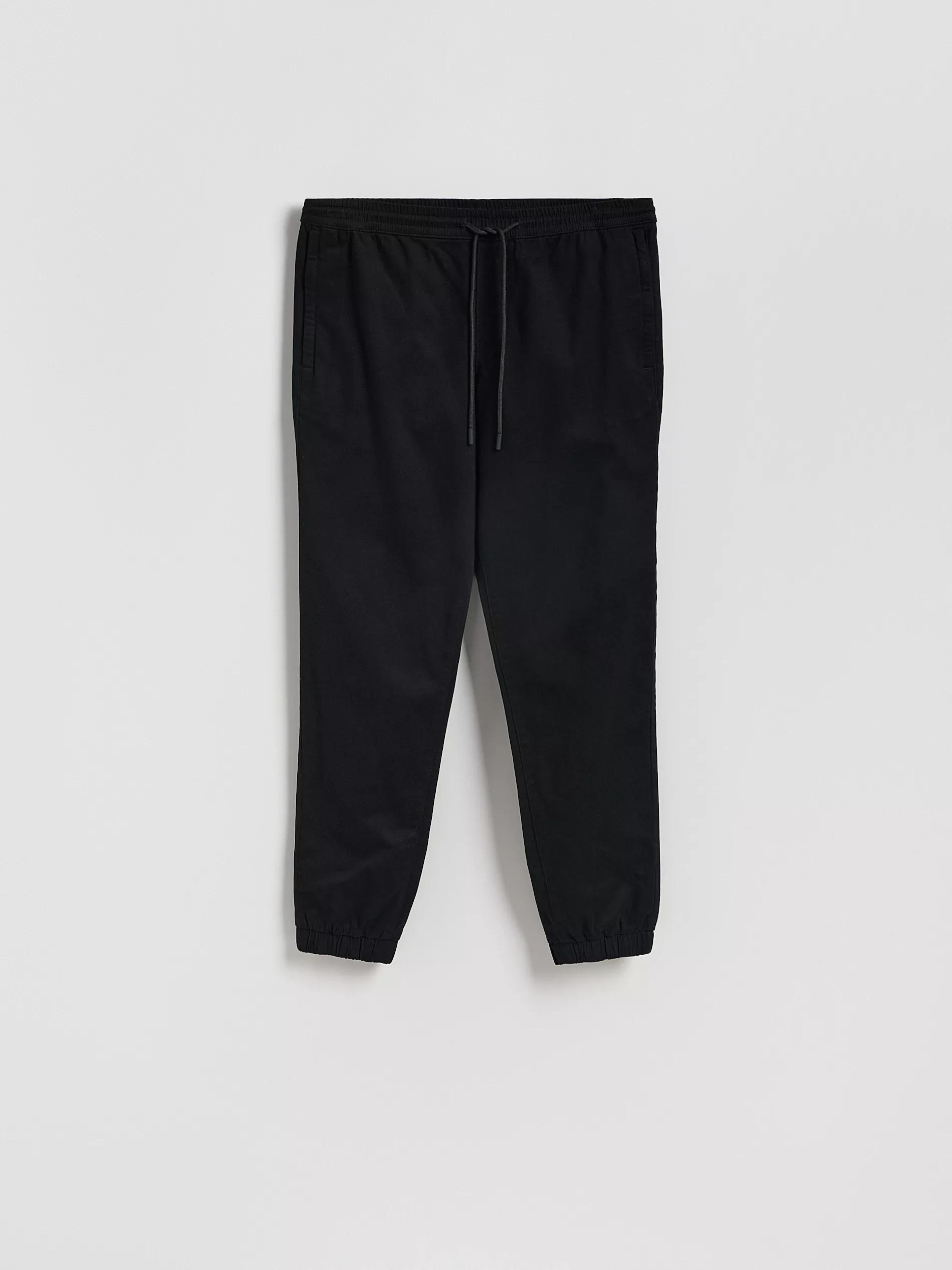 Black Cotton Joggers, Black, large image number 3