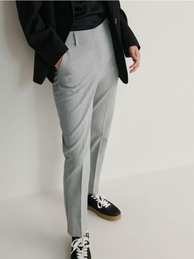 Grey Cigarette Trousers, , large image number 0