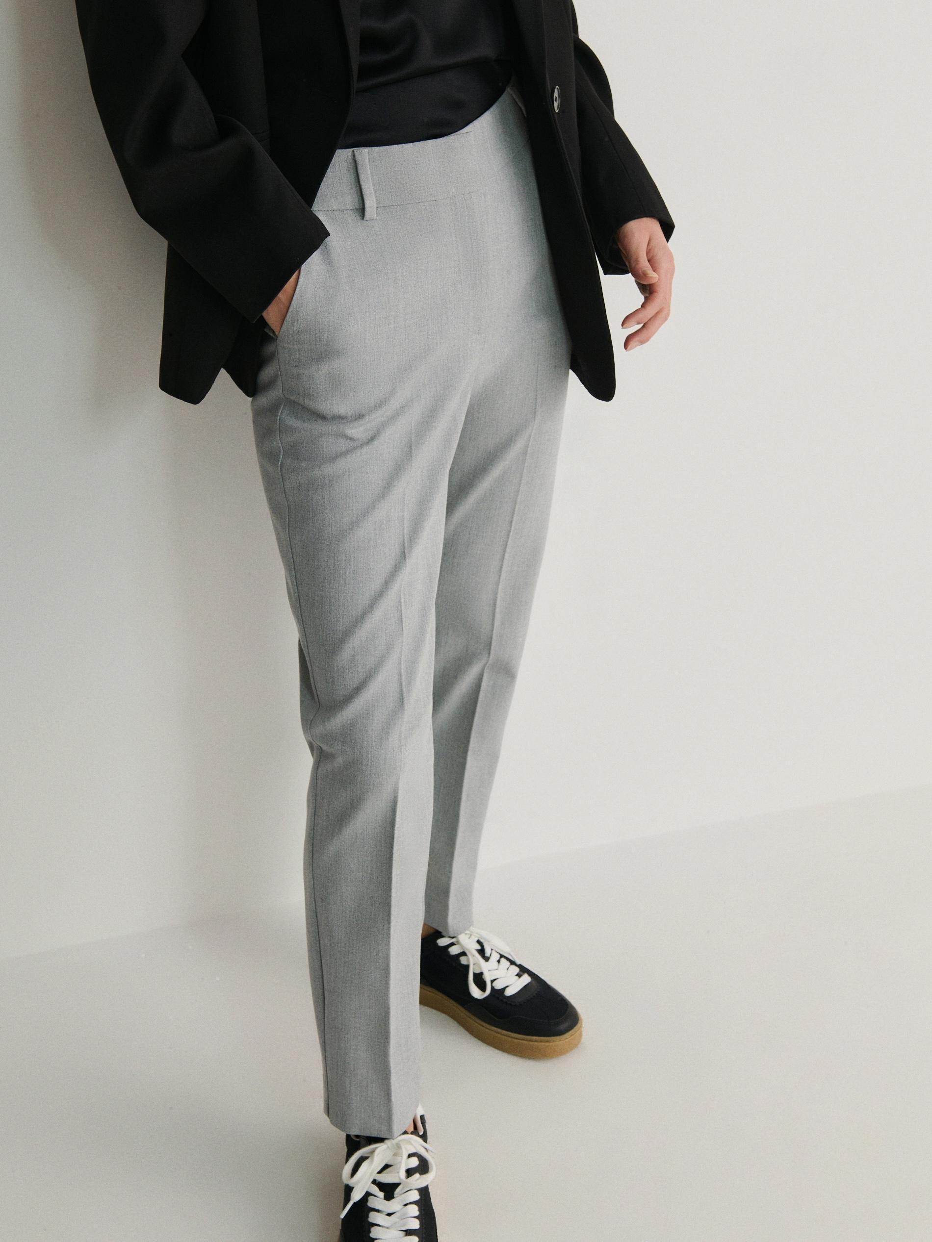 Grey Cigarette Trousers, , large image number 1