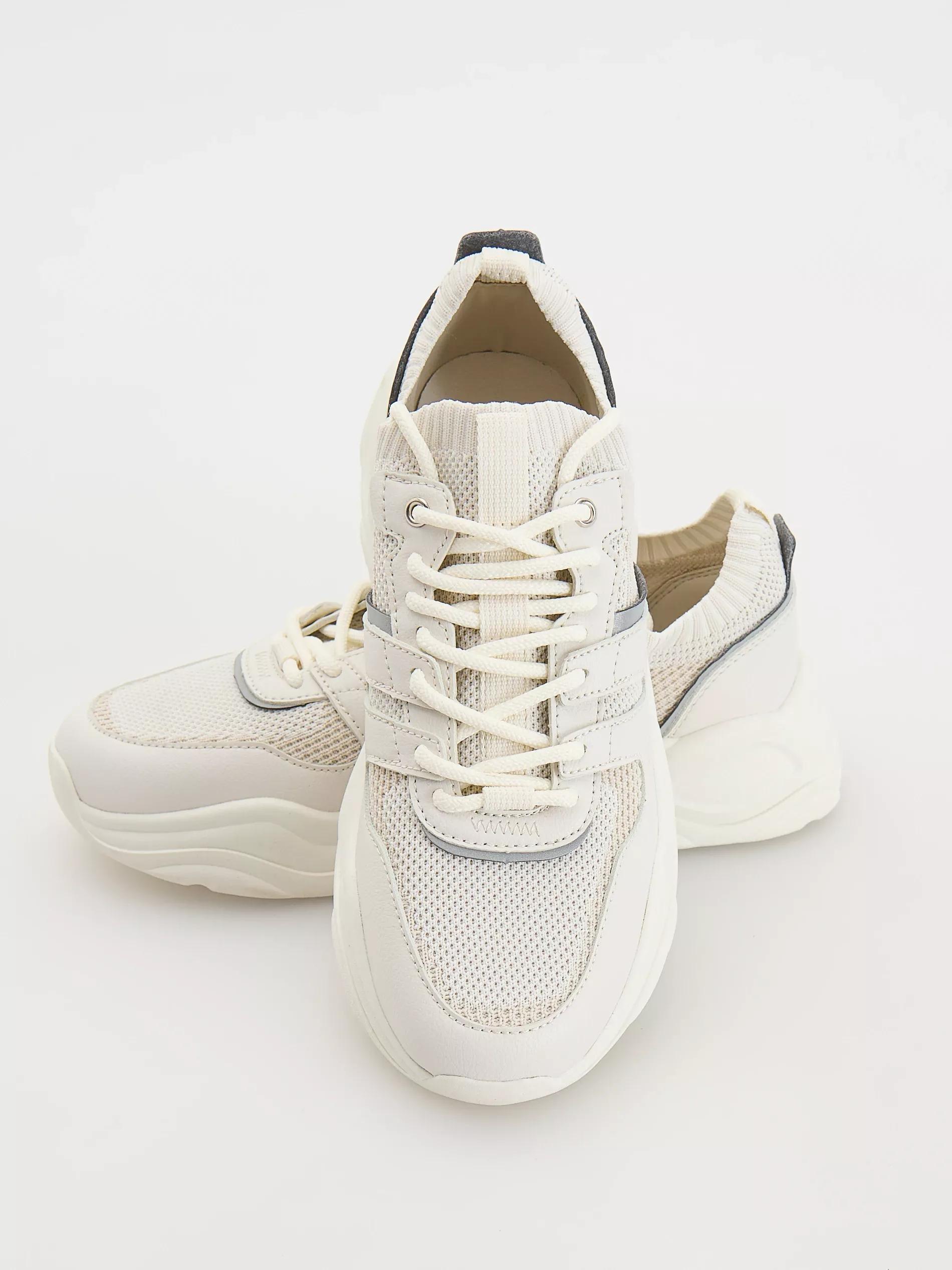 White Thick Sole Sneakers, , large image number 2