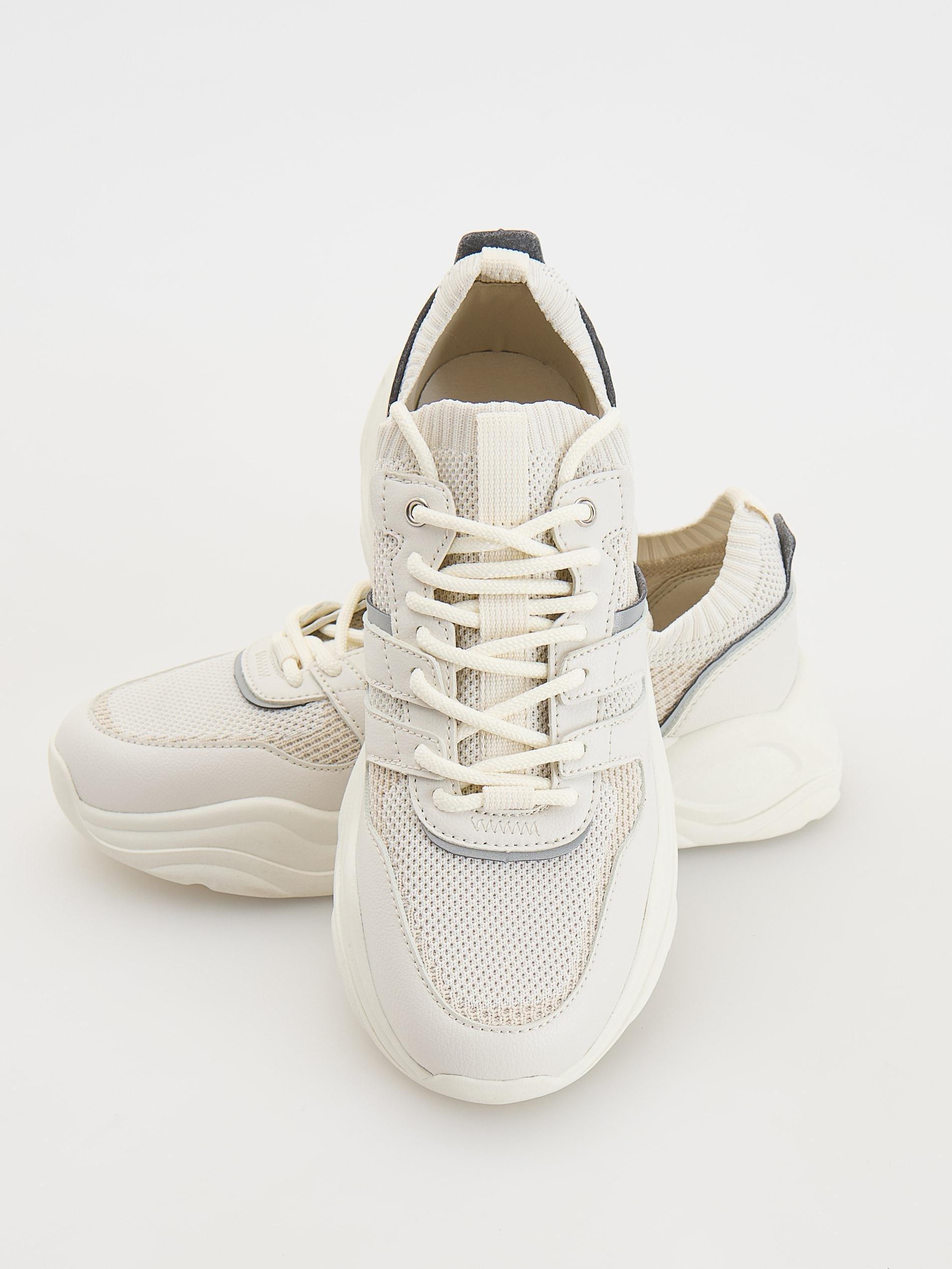 White Thick Sole Sneakers, , large image number 3