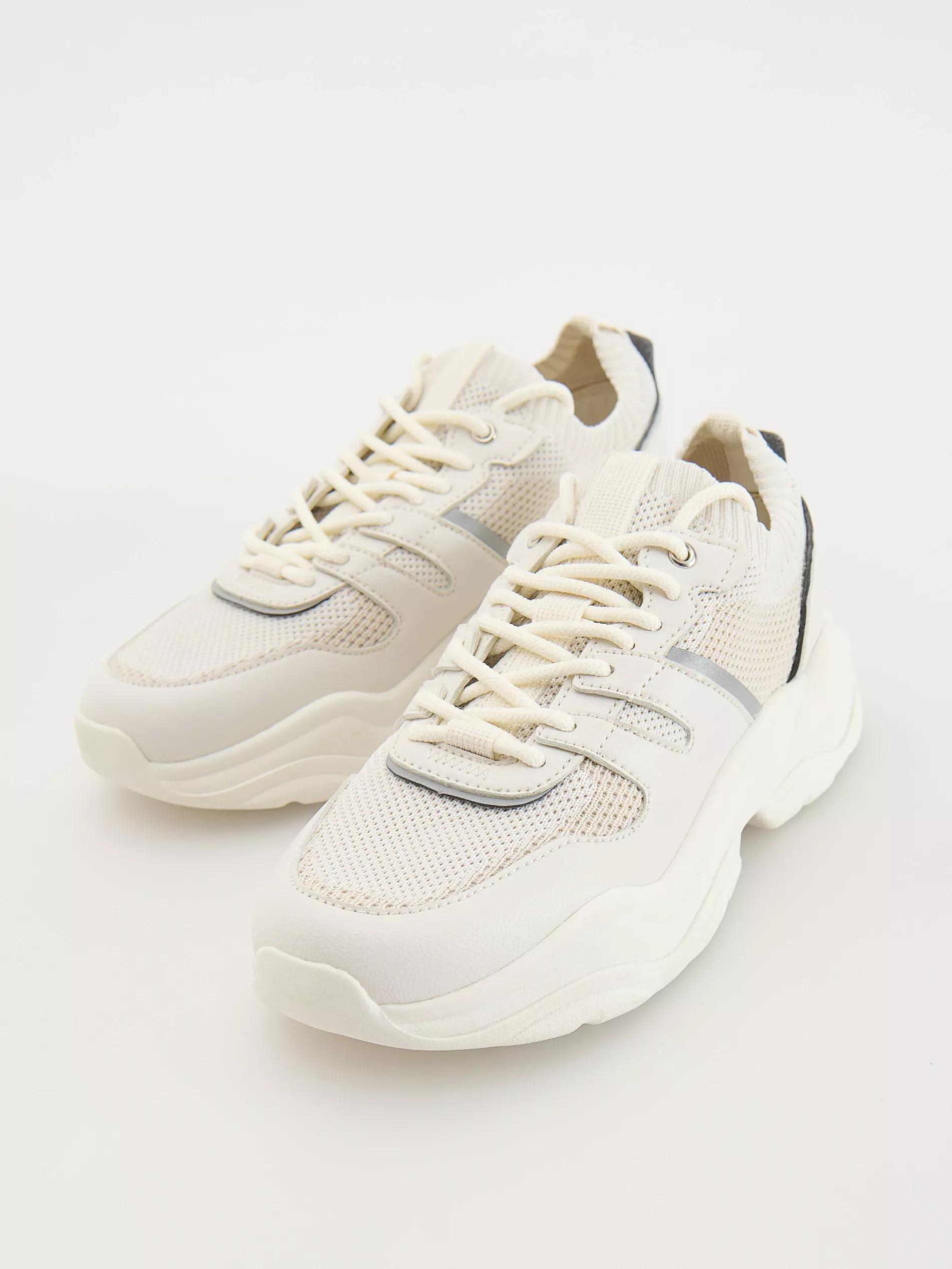 White Thick Sole Sneakers, , large image number 8