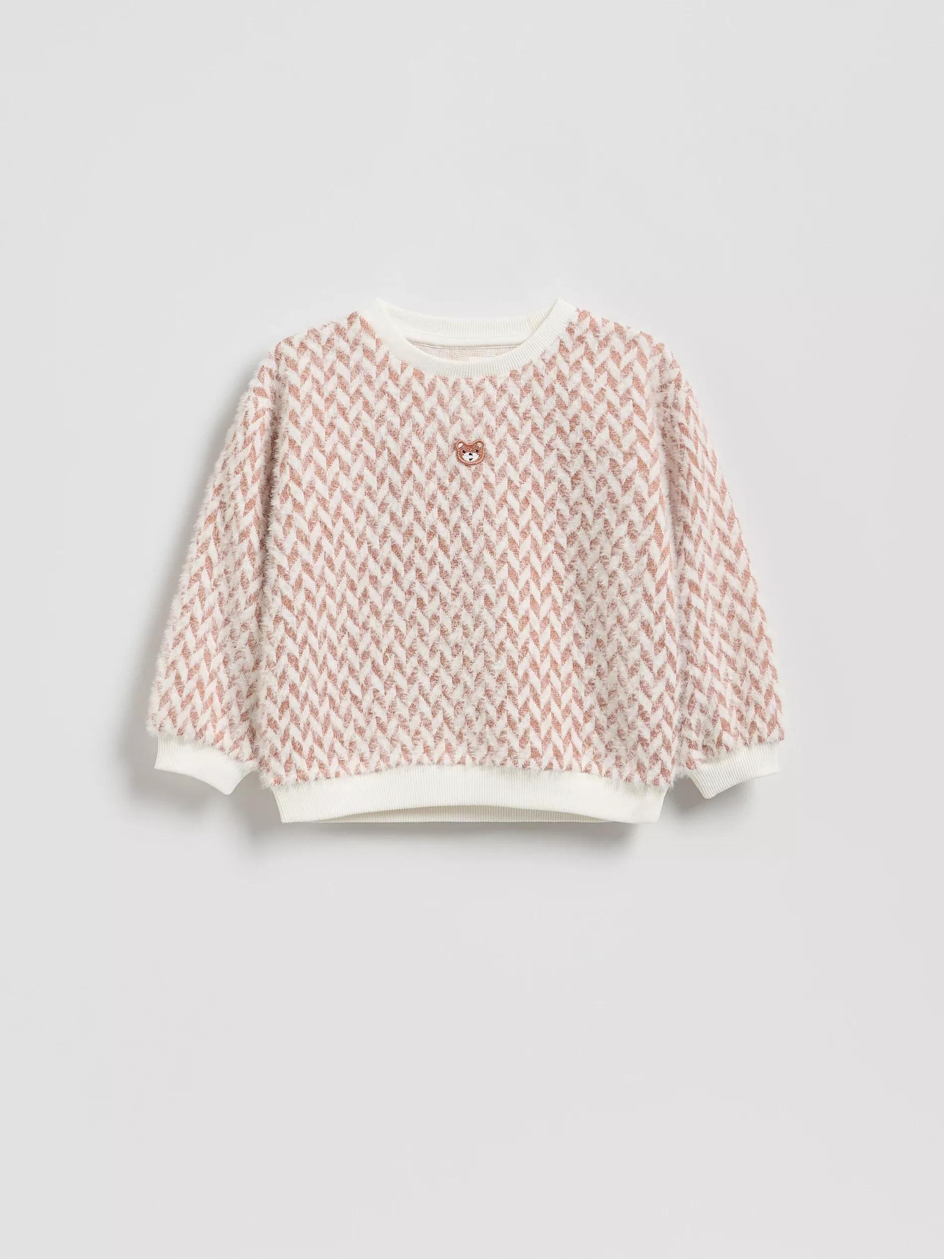 Cream Jogging Top, Kids Unisex, Ivory, medium