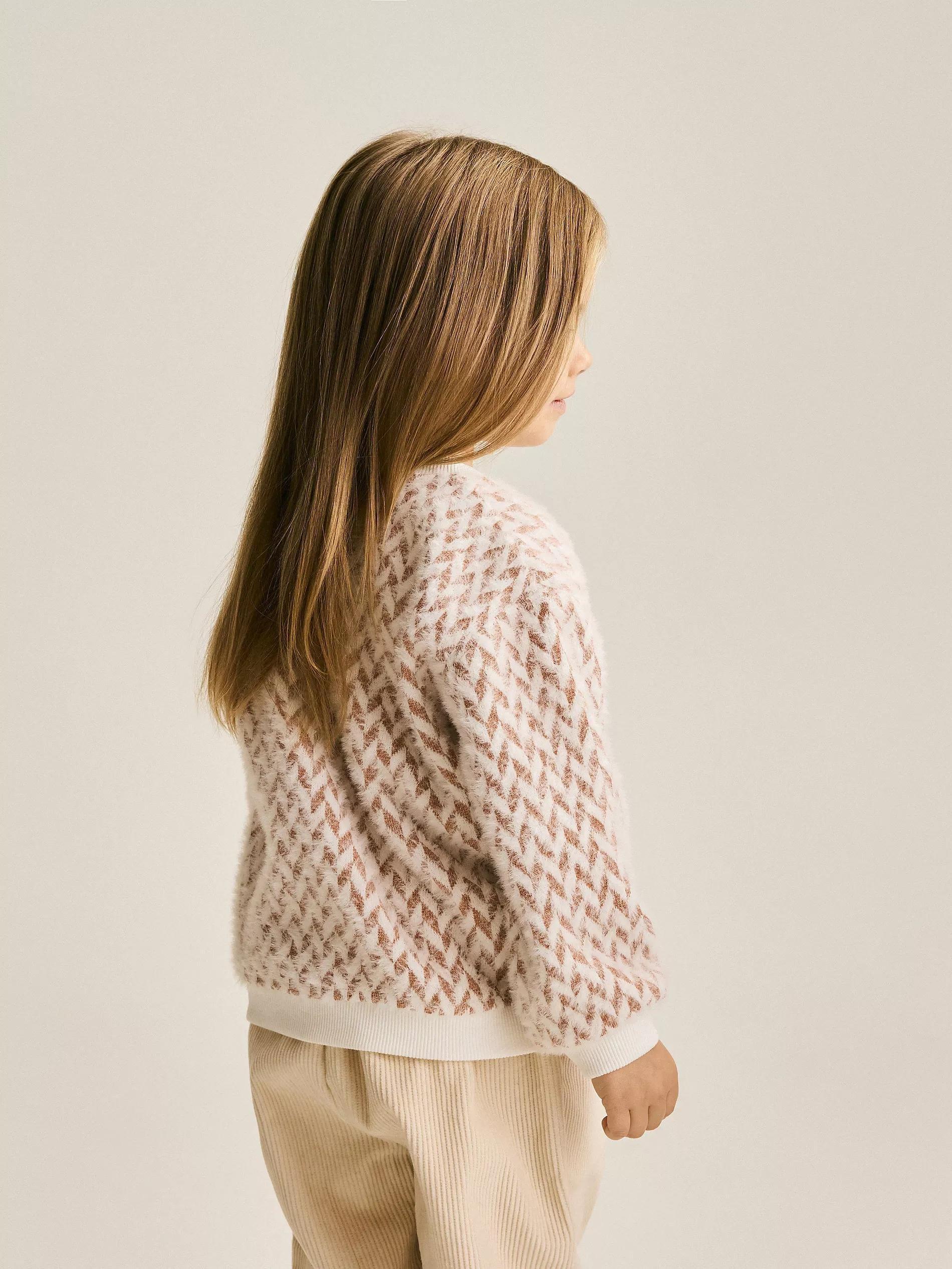 Cream Jogging Top, Kids Unisex, Ivory, large image number 4