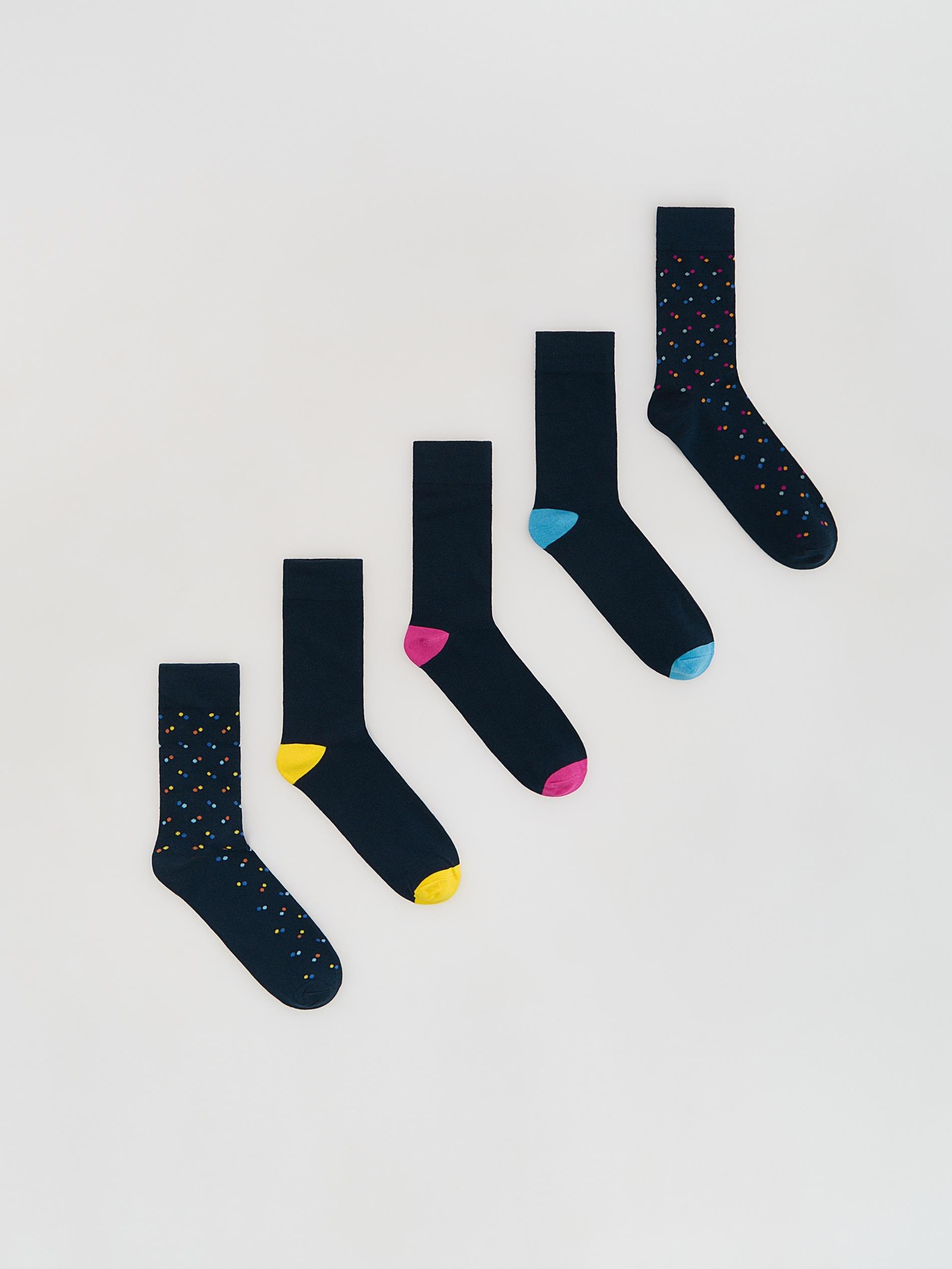 Navy Socks 5 Pack, Navy, large image number 0