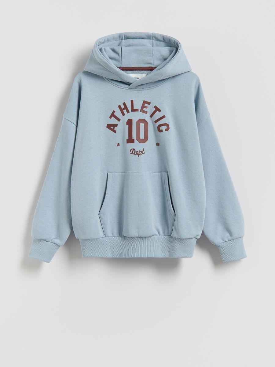Blue Oversized Hoodie, Blue, large image number 1
