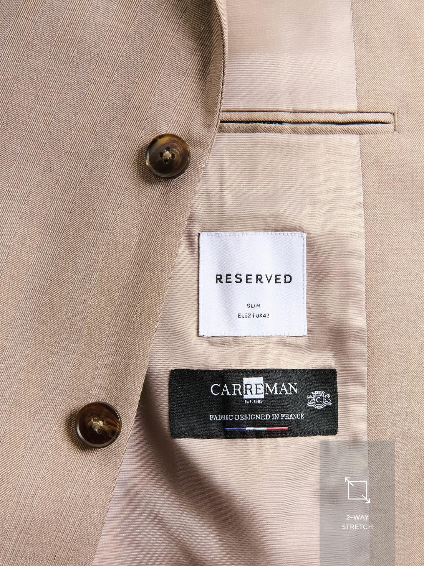 Brown Slim Fit Blazer With Viscose, 7401_84P, large image number 3