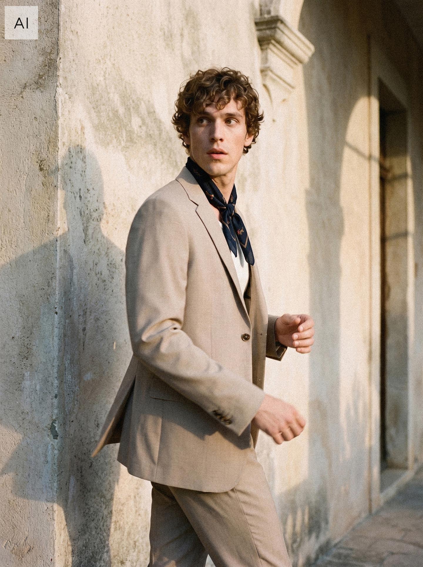 Brown Slim Fit Blazer With Viscose, 7401_84P, large image number 10