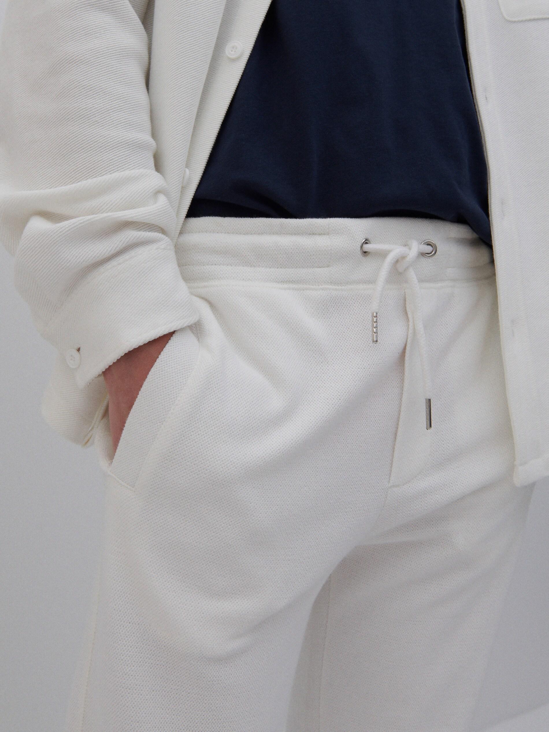 White Slim sweatpants, , large image number 2